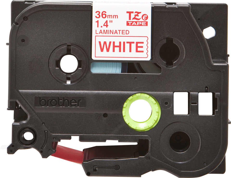 BROTHER P-TOUCH TZE-262 rouge sur blanc 36mm