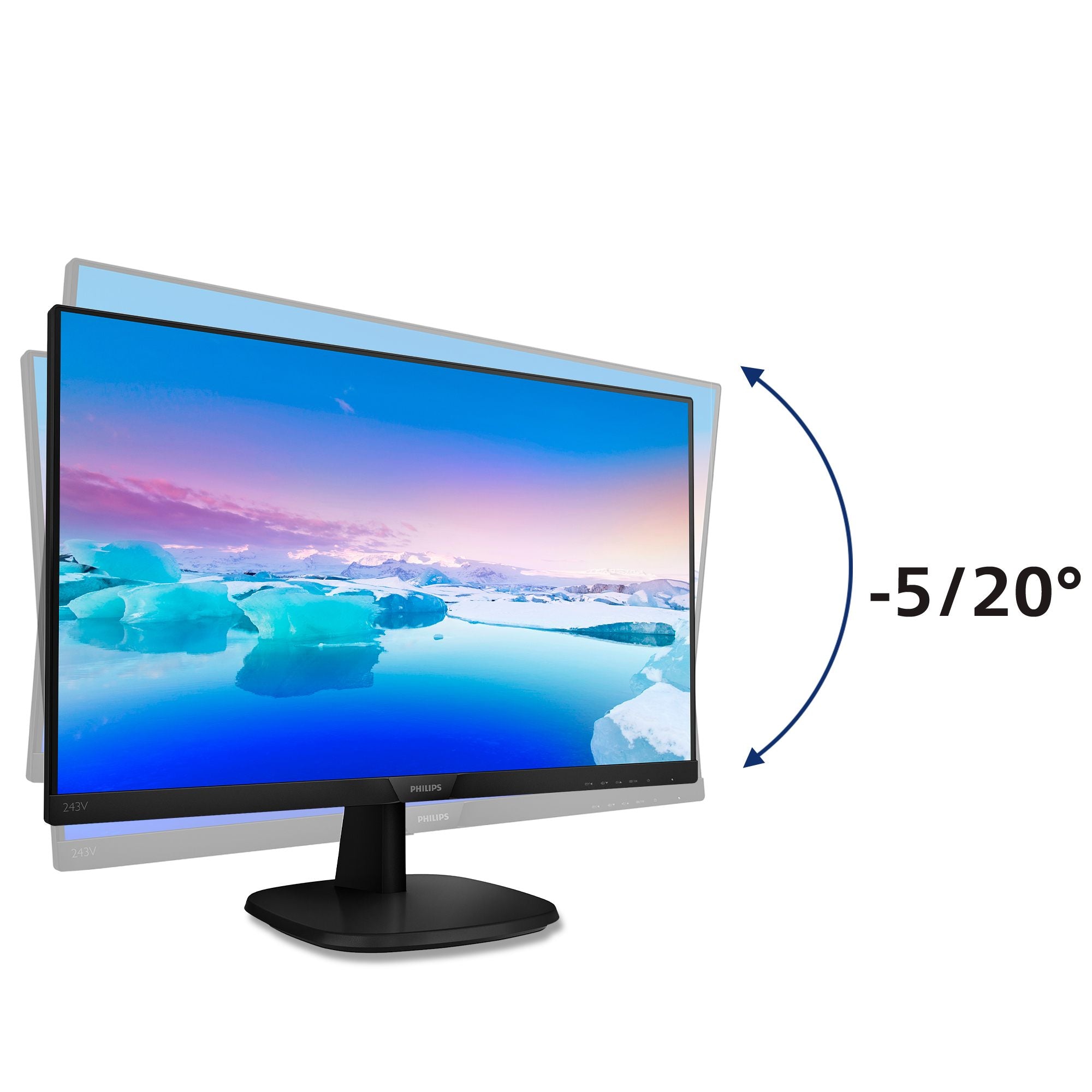 Philips V Line Moniteur LCD Full HD 243V7QDSB/00