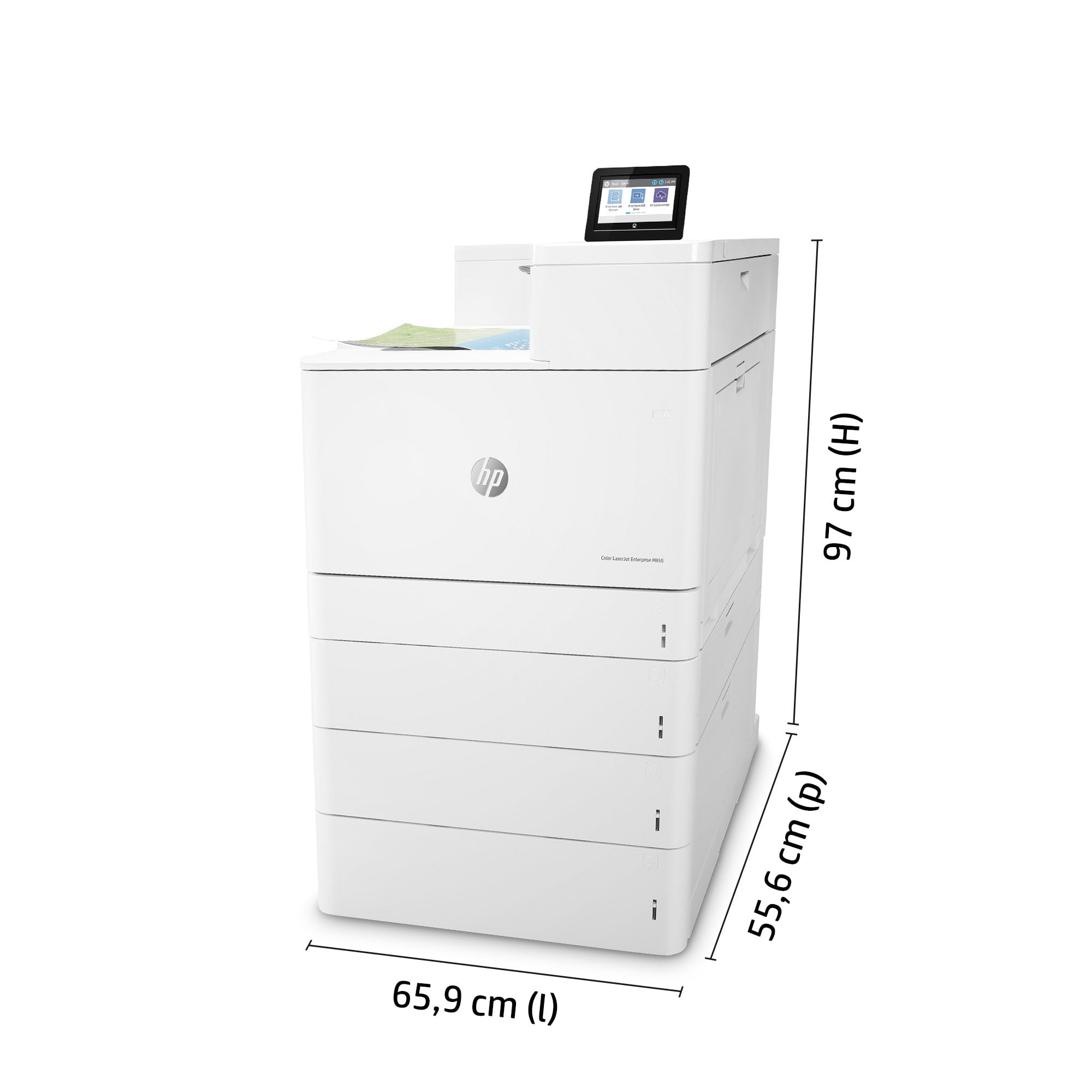 HP Color LaserJet Enterprise M856dn Printer colour Duplex laser A3 1200x1200dpi 56ppm mono 56ppm colour 650sheets USB LAN
