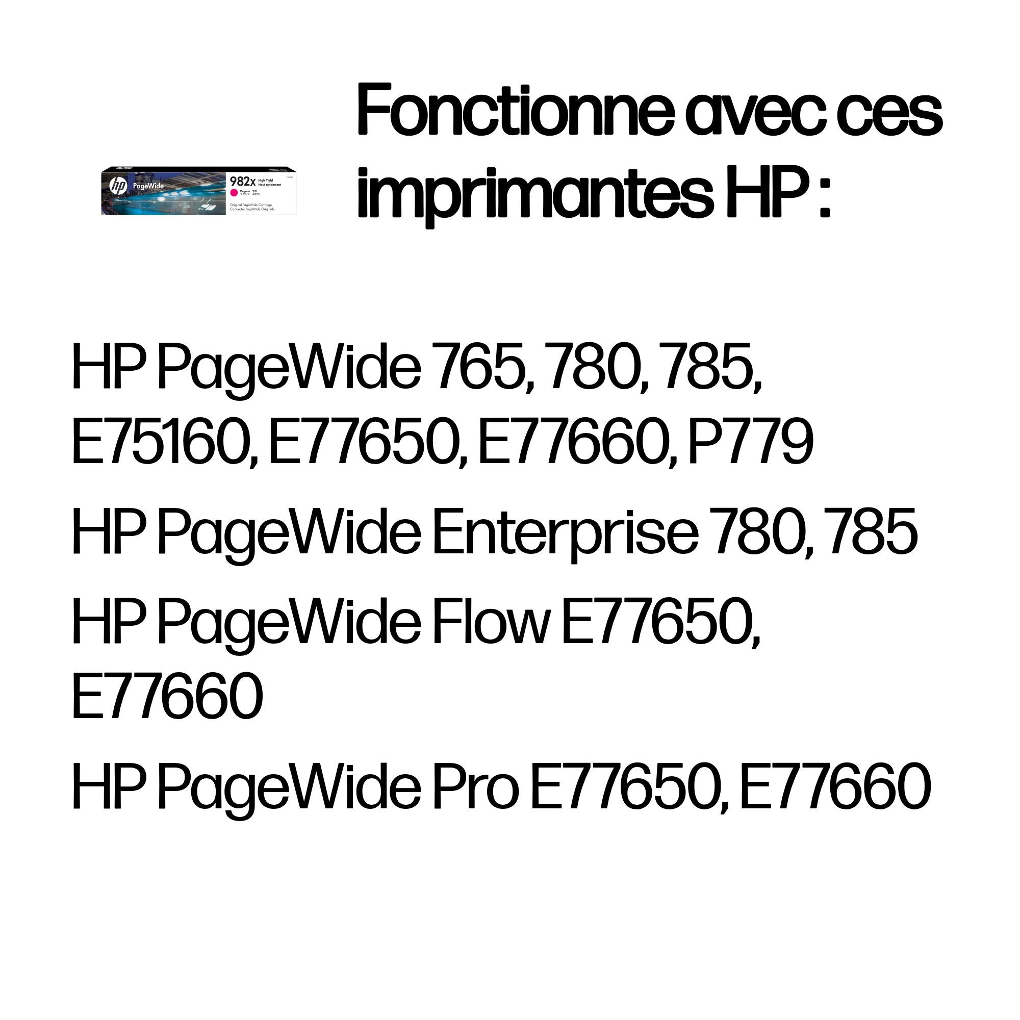 HP 982X High Yield Magenta Original PageWide Cartridge