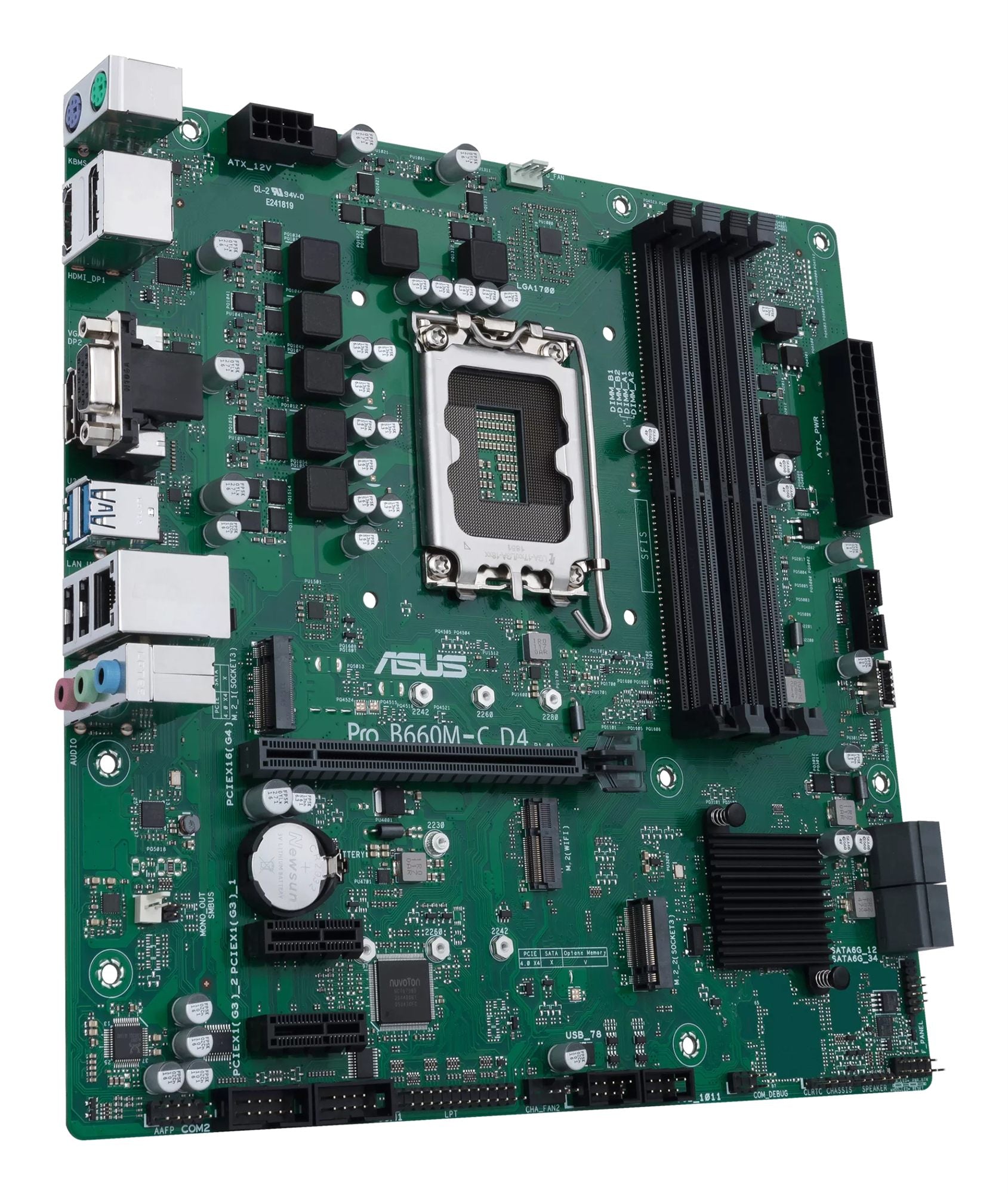 ASUS PRO B660M-C D4-CSM LGA1700 4xDIMM DDR4 TPM 4xSATA 2xM.2 1xHDMI 1xVGA 2xDP MB