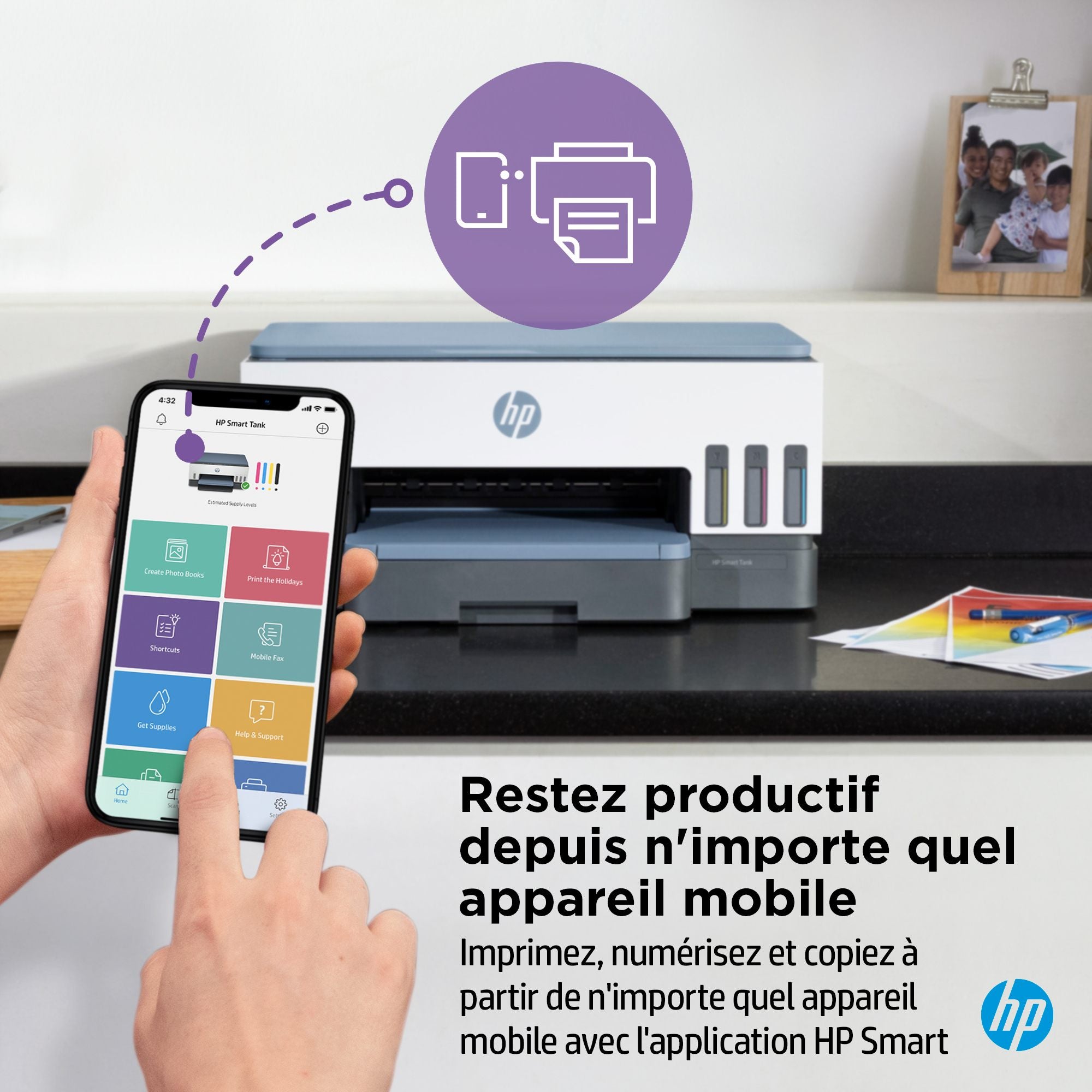 HP Smart Tank 7006 All-in-One MFP colour inkjet refillable 216x297mm A4 13ppm Copy 15ppm Print 250sheets USB Wi-Fi Bluetooth