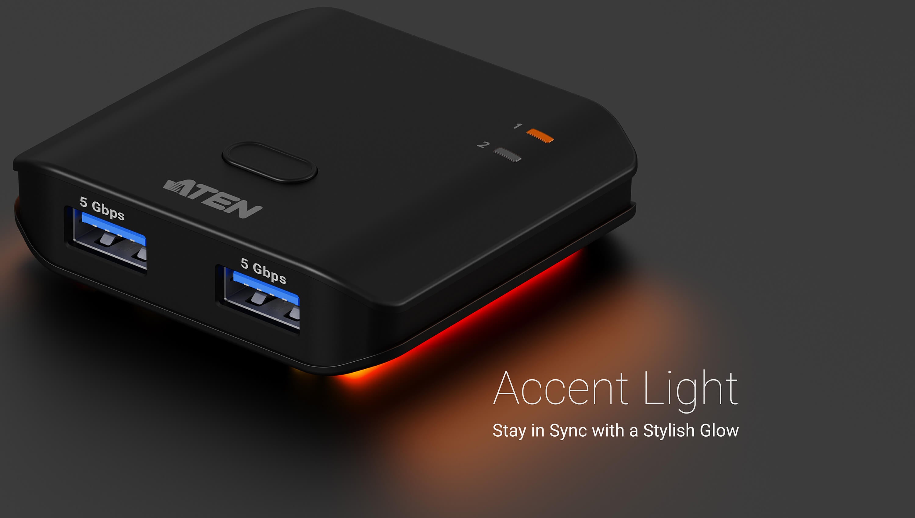 Aten US4322-AT 2x2 USB 3.2 Gen 1 Sharing Commutateur