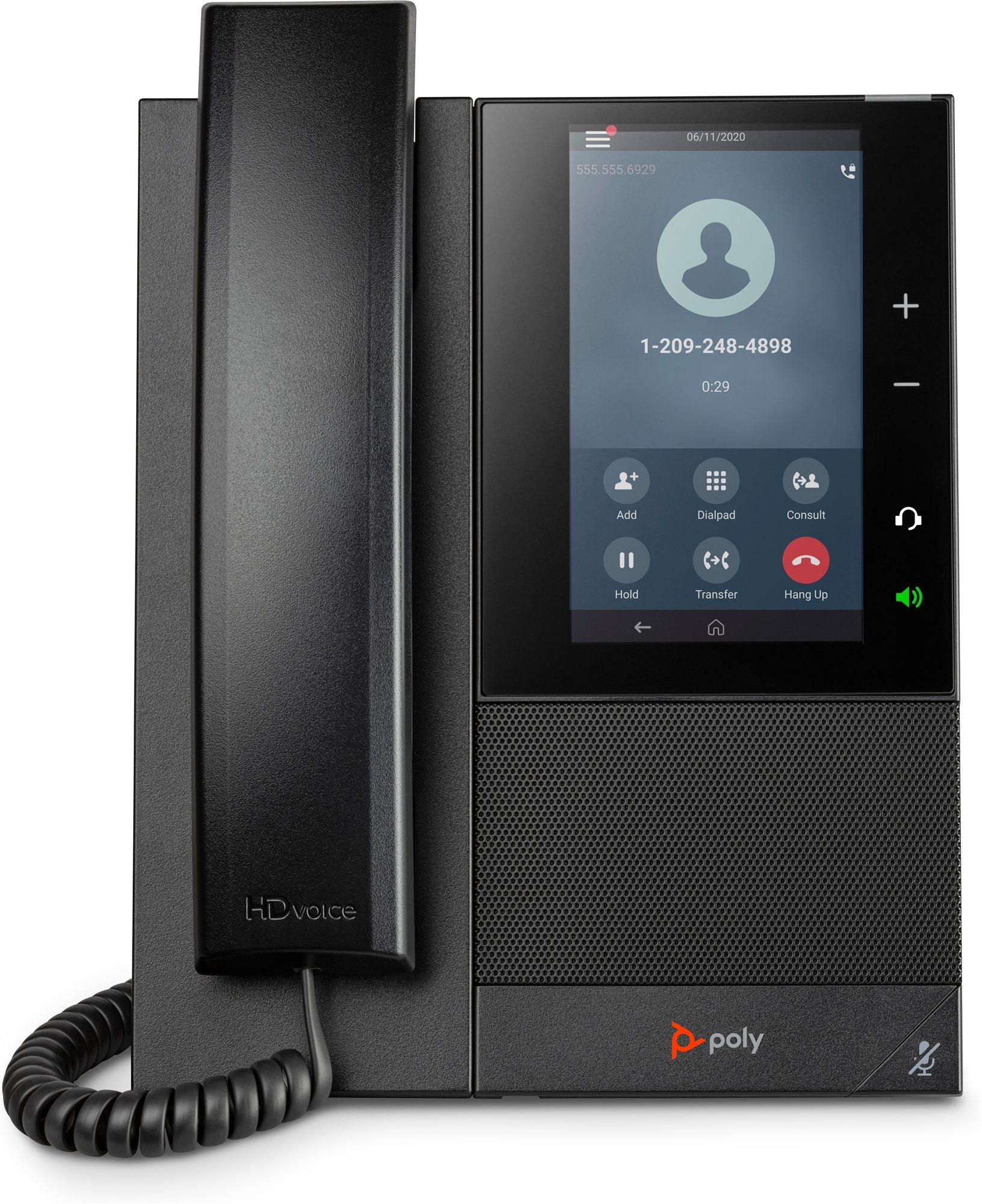 HP Poly CCX 500 Business Media Phone with Open SIP and PoE-enabled téléphone fixe Noir 24 lignes LCD