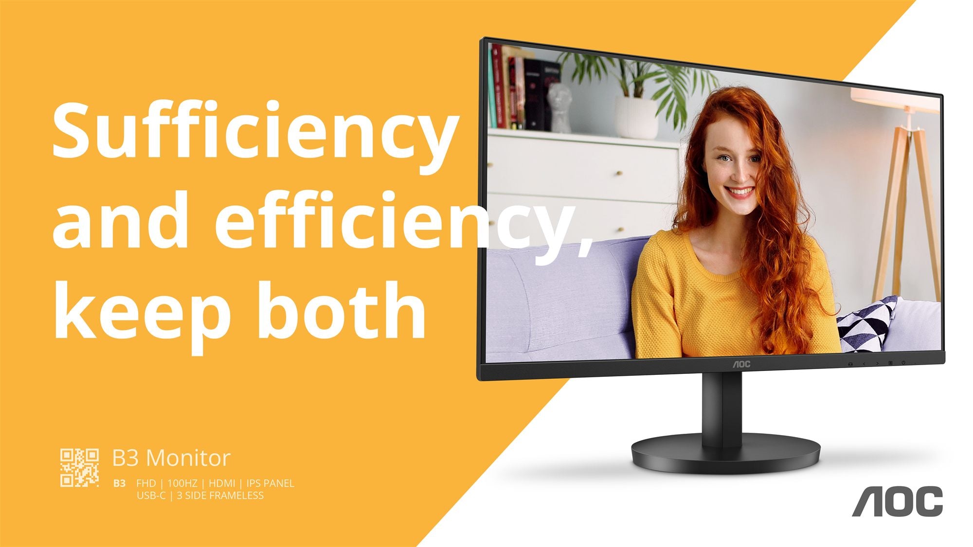 AOC U27B3M 27p 3840x2160 2xHDMI DP Black