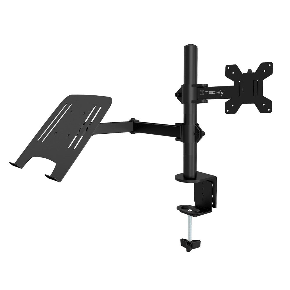 "Support de bureau rotatif Techly ICA-LCD 174NB pour moniteur de 13 a 32"" et ordinateur portable de 17"""