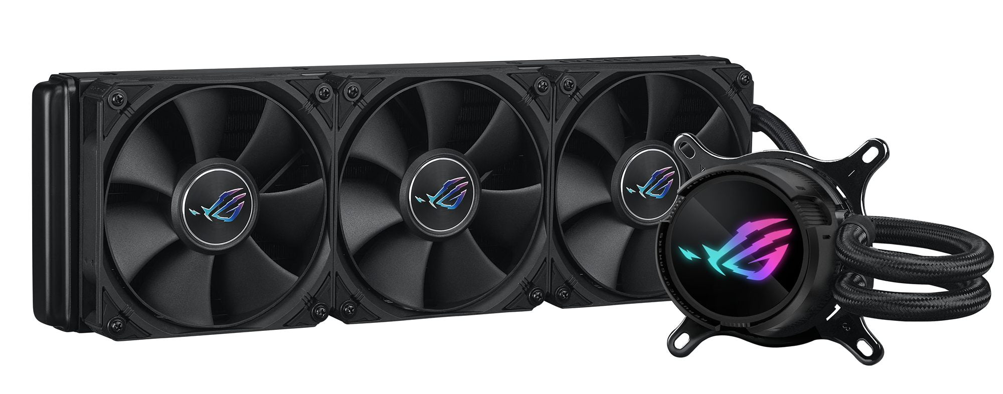 ASUS ROG Strix LC III 360 all-in-one CPU liquid cooler with 360 rotatable water block 7th gen V2 Asetek pump Premium ROG fans