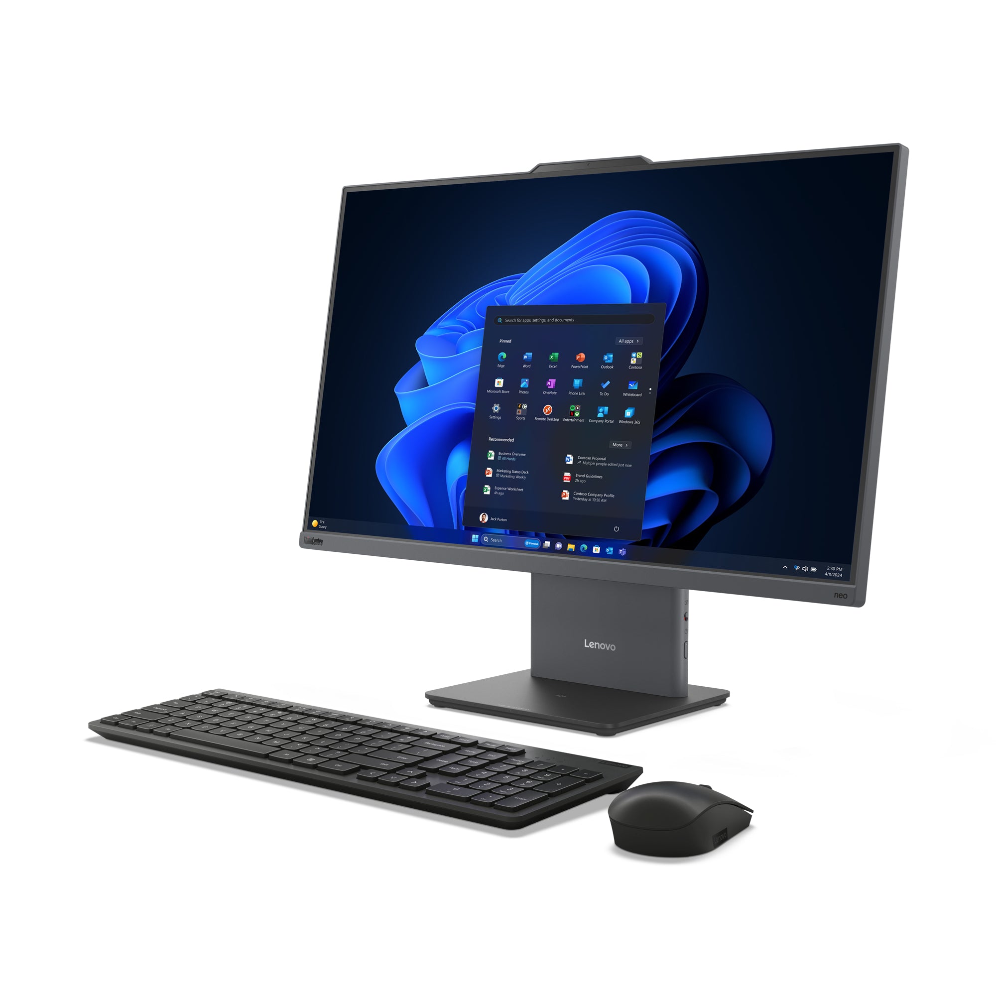"Lenovo ThinkCentre neo 50a 27 Gen 5 Intel® Core™ i3 i3-1315U 68,6 cm (27"") 1920 x 1080 pixels PC All-in-One 16 Go DDR5-SDRAM 512 Go SSD Windows 11 Pro Wi-Fi 6 ("