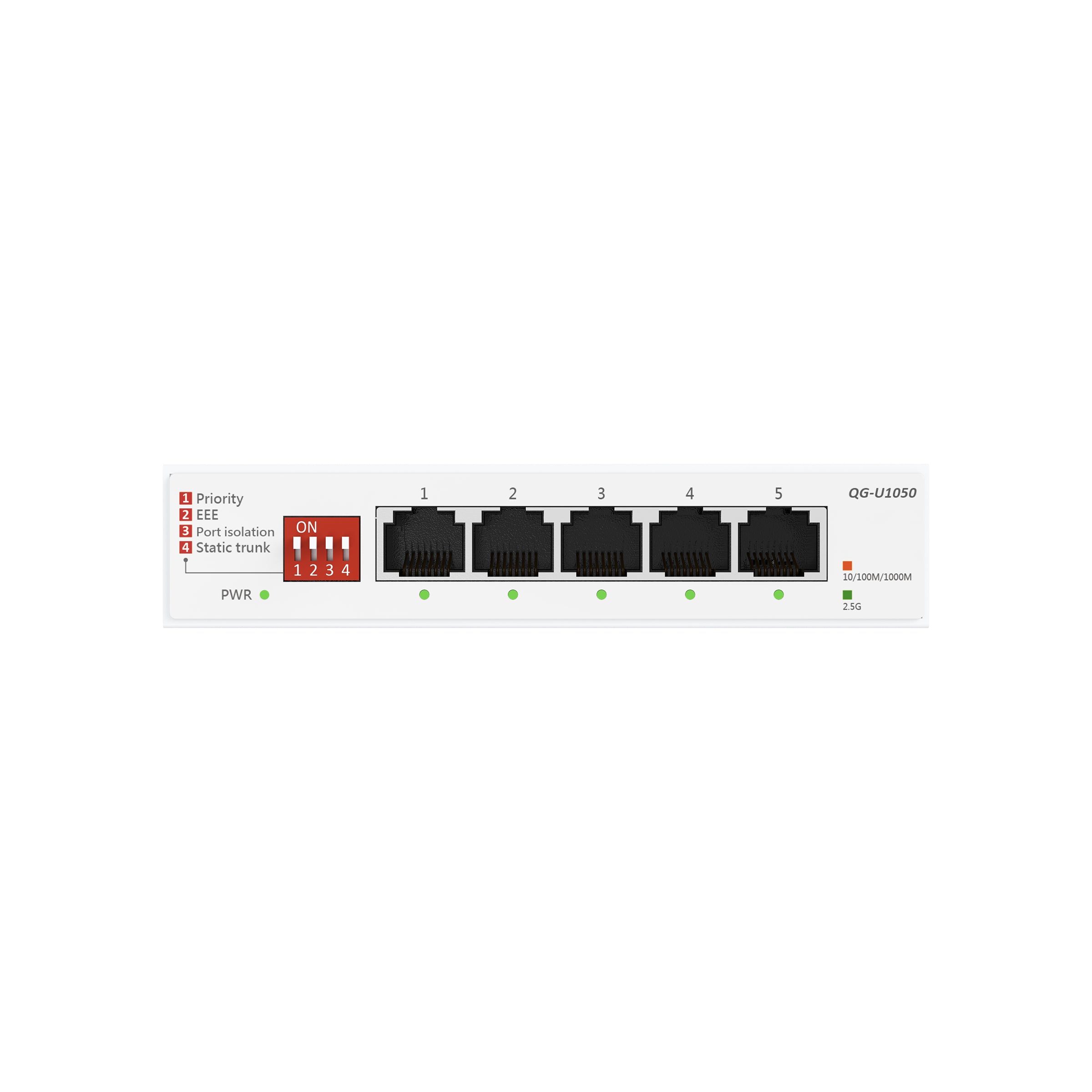 ASUS QG-U1050 commutateur non géré 5 ports 2.5 G prend en charge 4 modes intelligents concentrateur réseau domestique