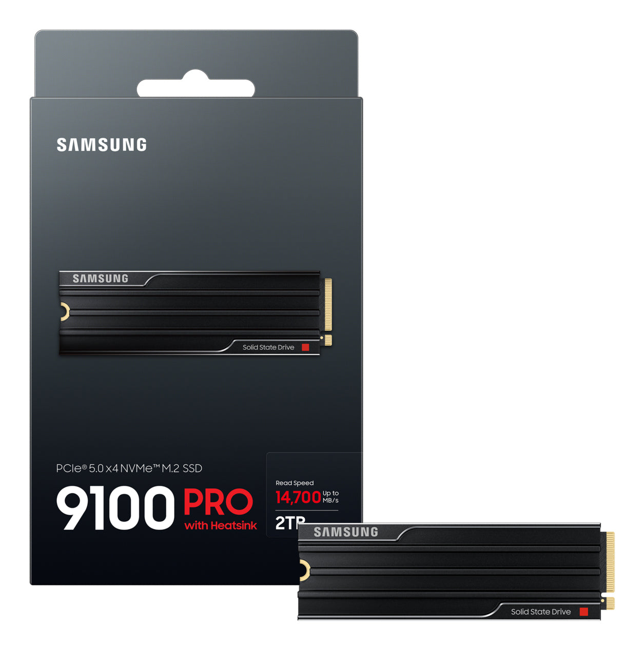 9100PRO 2TB SSD M.2 NVMe PCIe 5 Heatsink