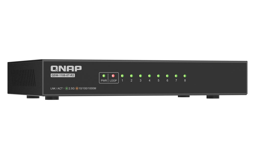 QSW-1108-8T-R2 8 port 2.5Gbps auto nego