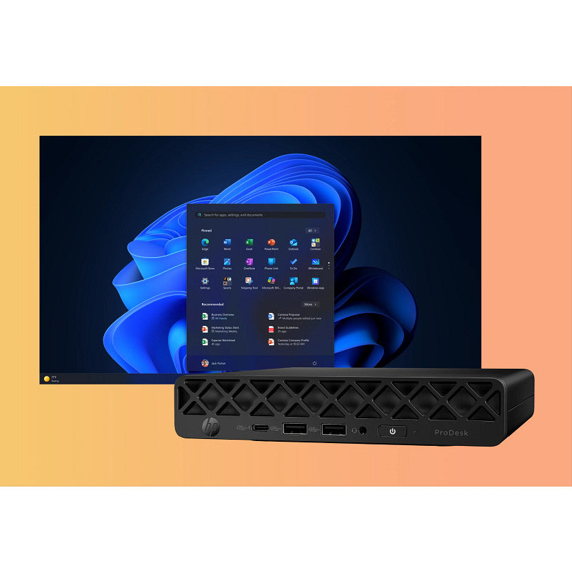 HP ProDesk 4 Mini G1i Intel Core Ultra 5 225T 24Go DDR5 512Go SSD W11P 1-1-1 Wty