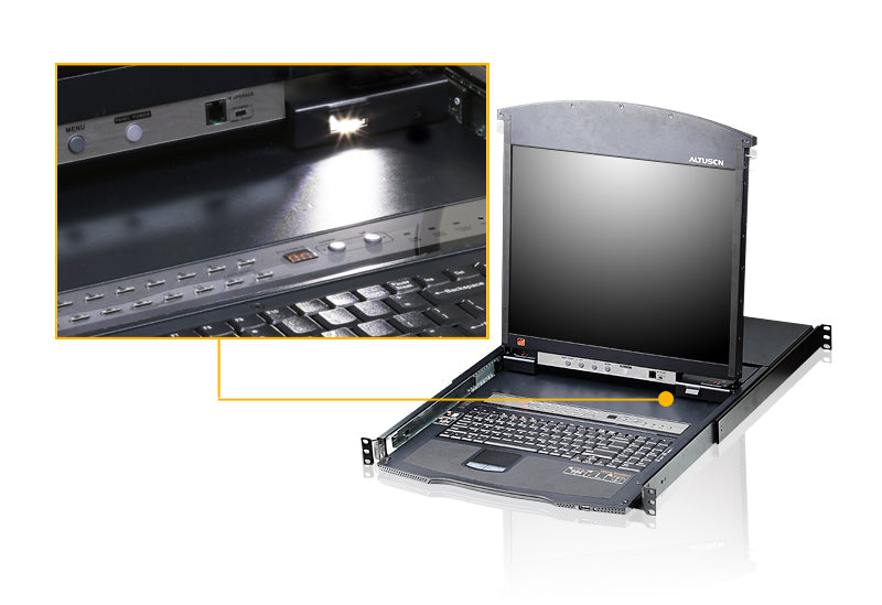Aten Altusen KL1508AM Console KVM 17" dual rail 8 ports CAT5