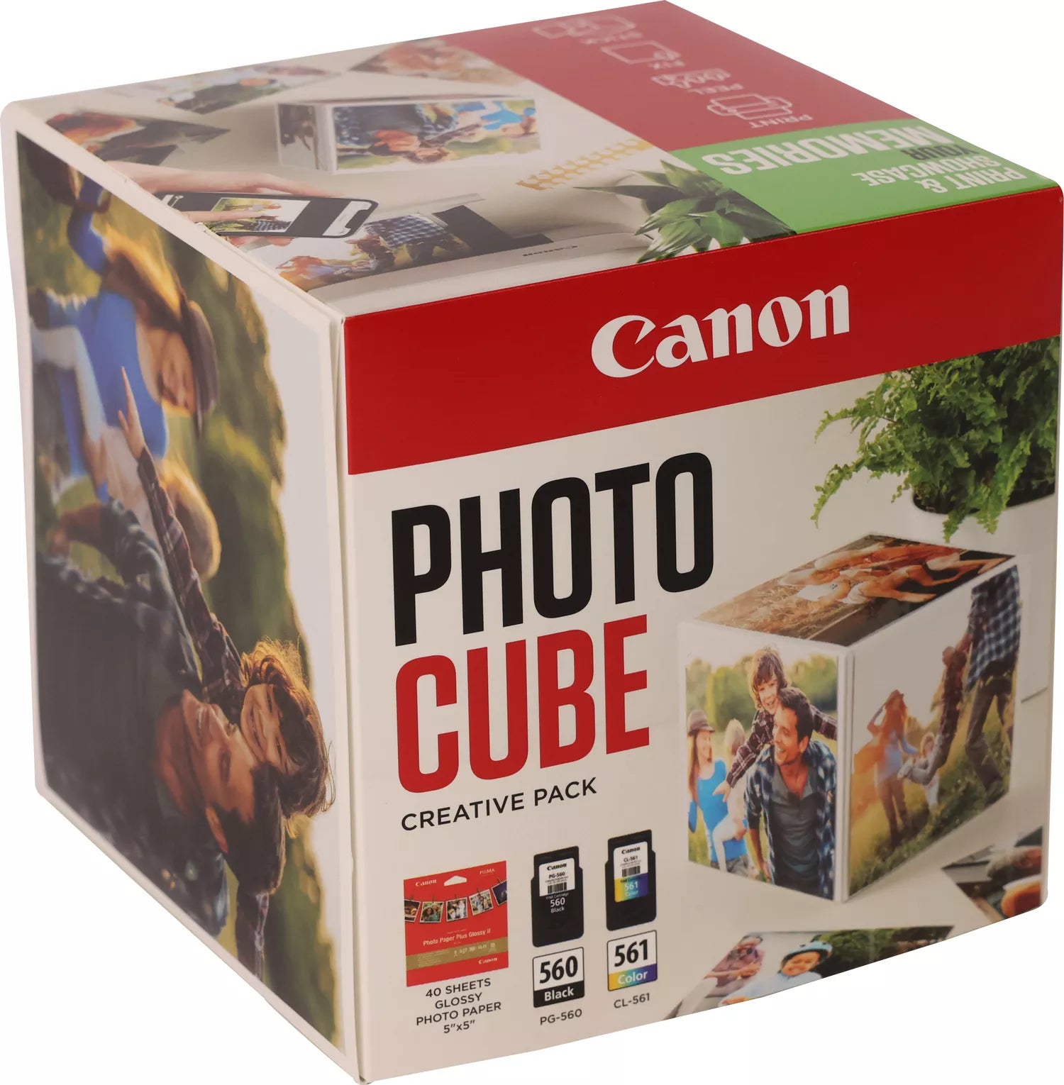 CANON PG-560/CL-561 Ink Cartridge Photo Cube Creative Pack White Green