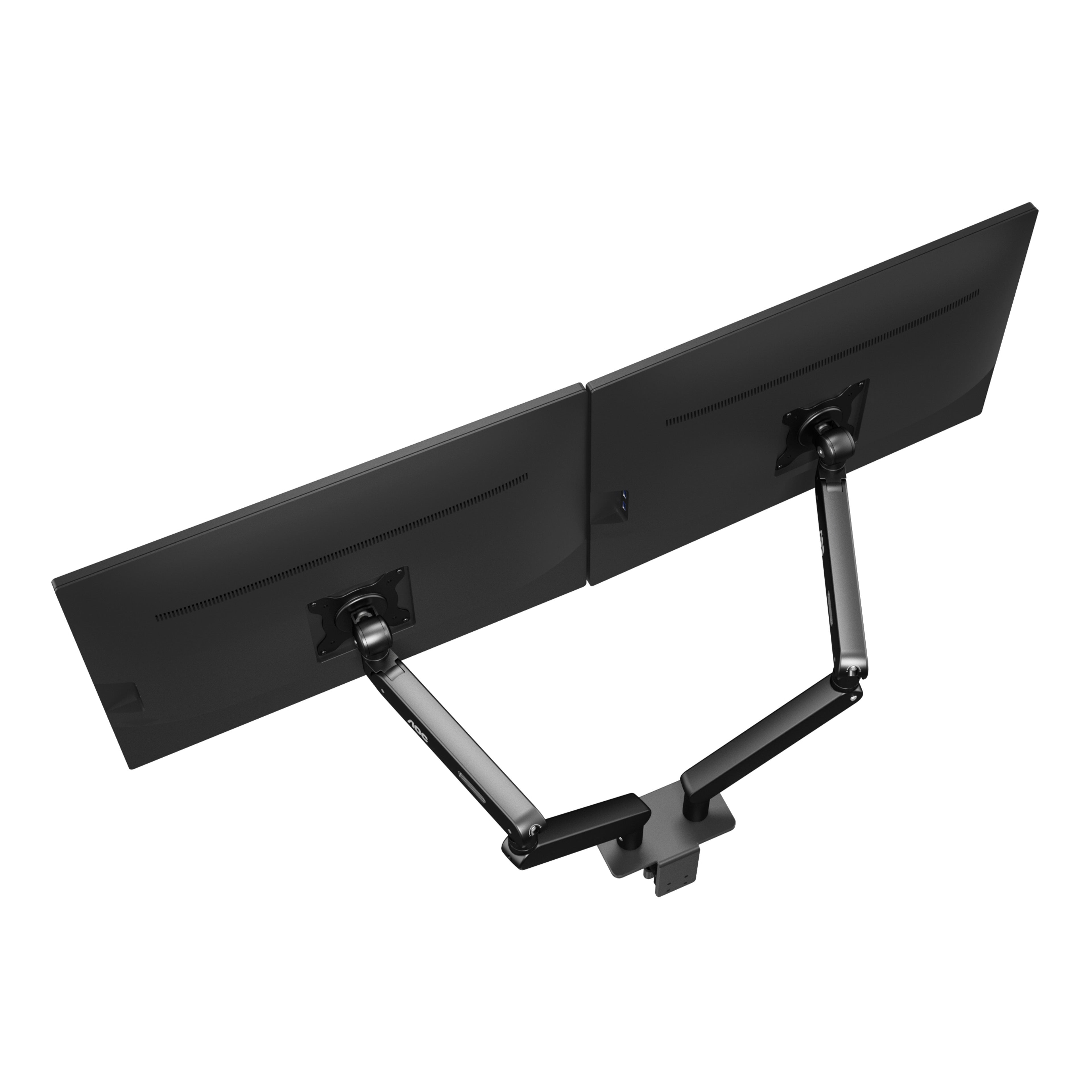 AOC AM420 bras pour - pour 2 écrans LCD / plasma - pour bureau - alliage d'aluminium - noir - Taille d'écran :17"-34"