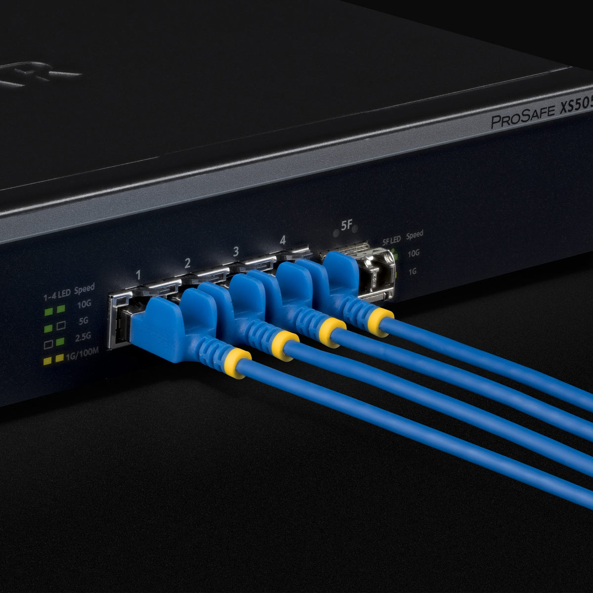 50cm Black Ultra Slim CAT6a Cable