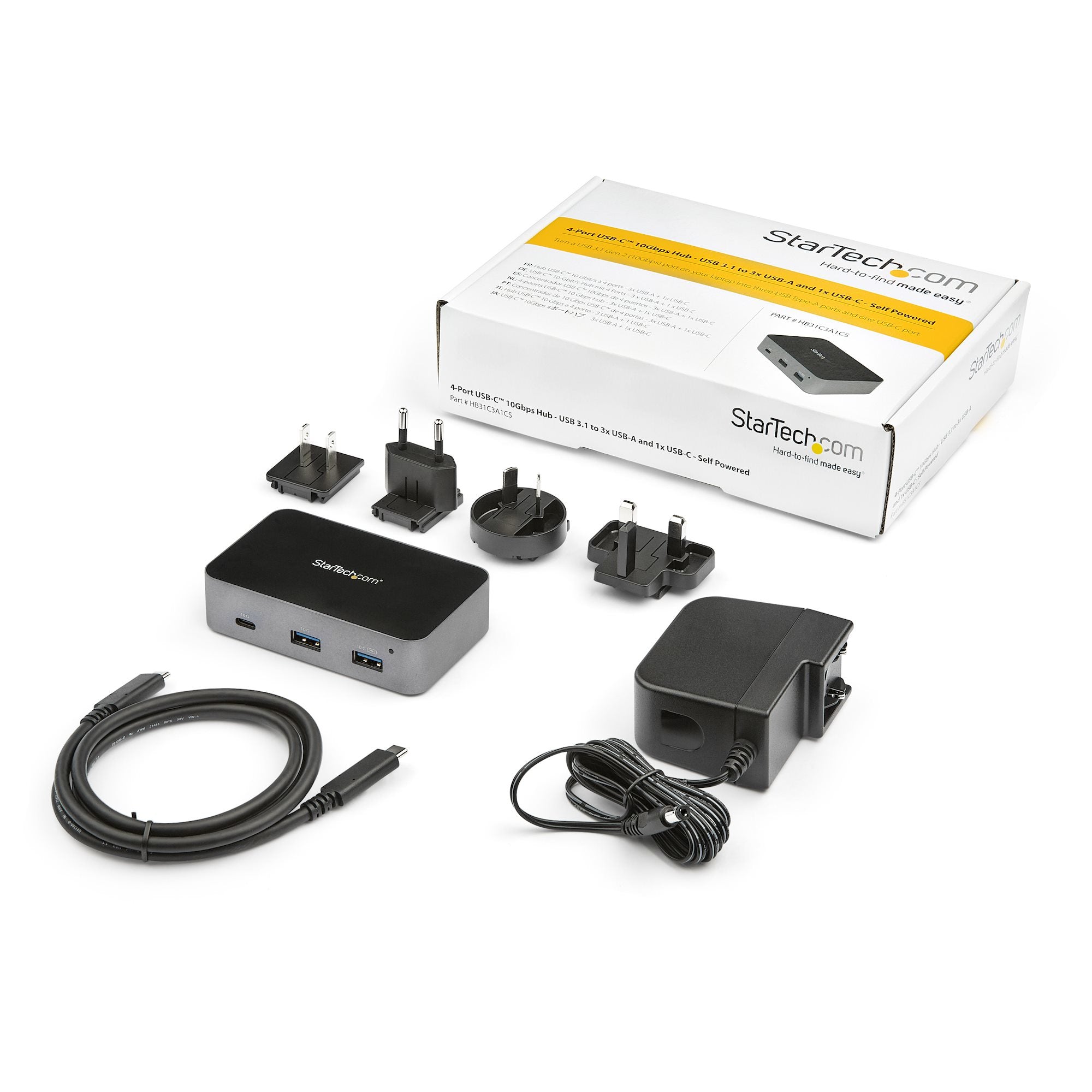 USB C Hub - Powered - 1x C/3x A