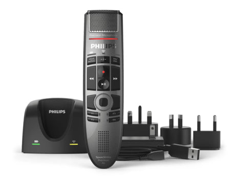 PHILIPS SpeechMike SMP4000 : Microphone de dictée sans fil, portée max 5m