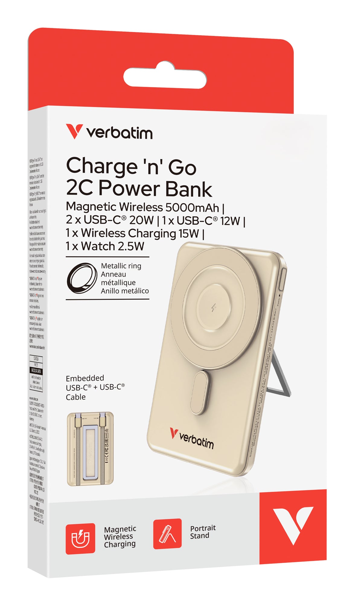 Charge ´n´ Go 2C Power Bank Magnetic Wir