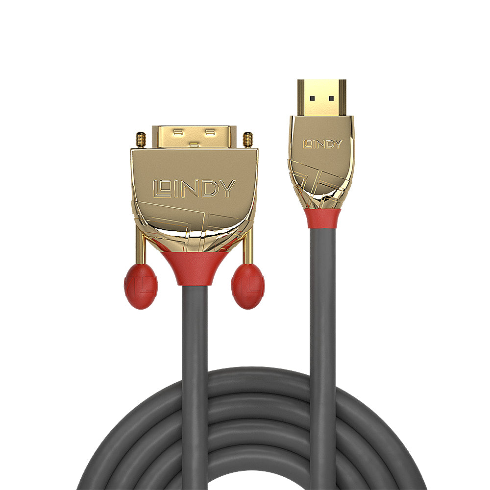 LINDY 0.5m Gold HDMI to DVI-D-Cable HDMI to DVI-D 18+1 connector