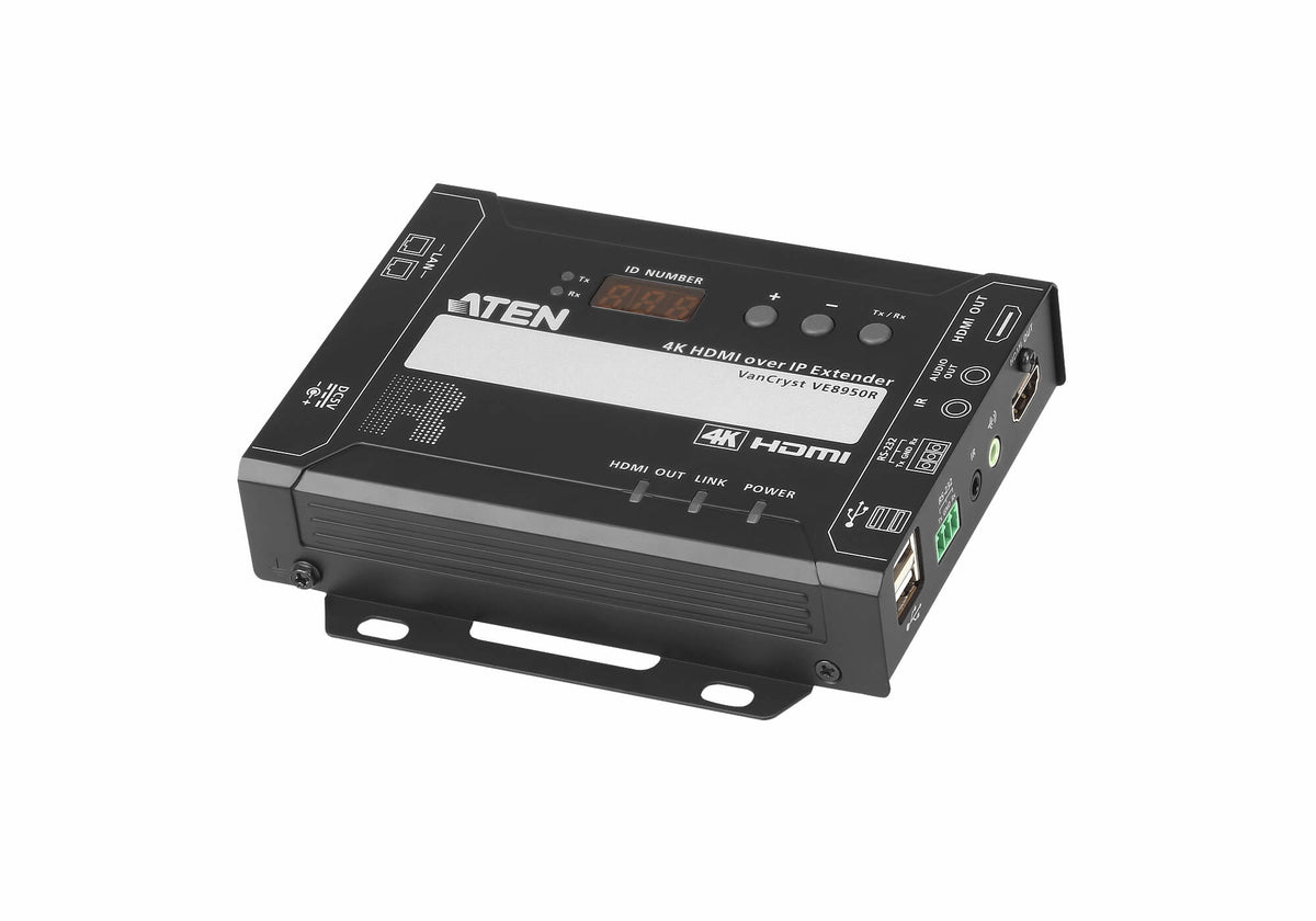 ATEN VE8950R - 4096 x 2160 pixels - Récepteur AV - 100 m - Avec fil - Noir - HDCP