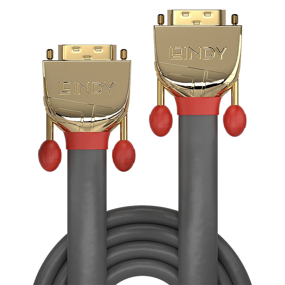 LINDY 20m DVI-D Dual Link Cable Gold Line Digital Dual Link Connector 24+1