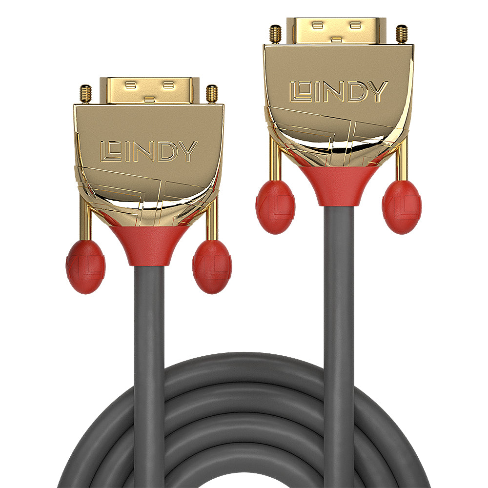 LINDY 15m Gold DVI-D SLD Single Link Cable 18+1 Single Link resolution 1920x1200