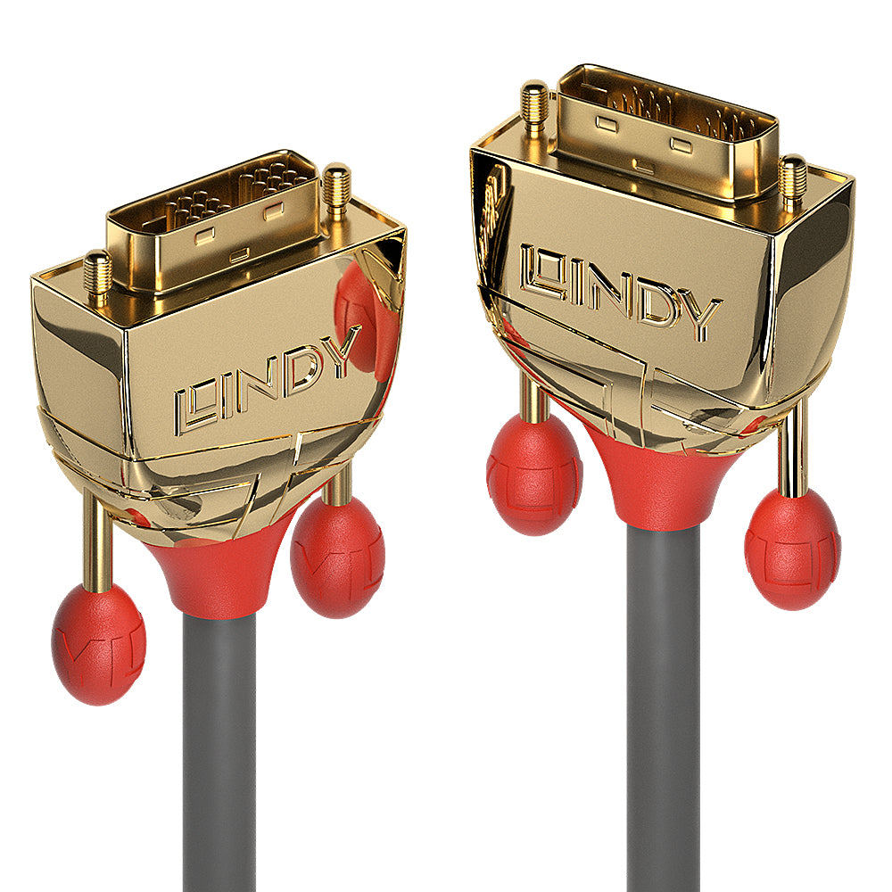 LINDY 15m Gold DVI-D SLD Single Link Cable 18+1 Single Link resolution 1920x1200