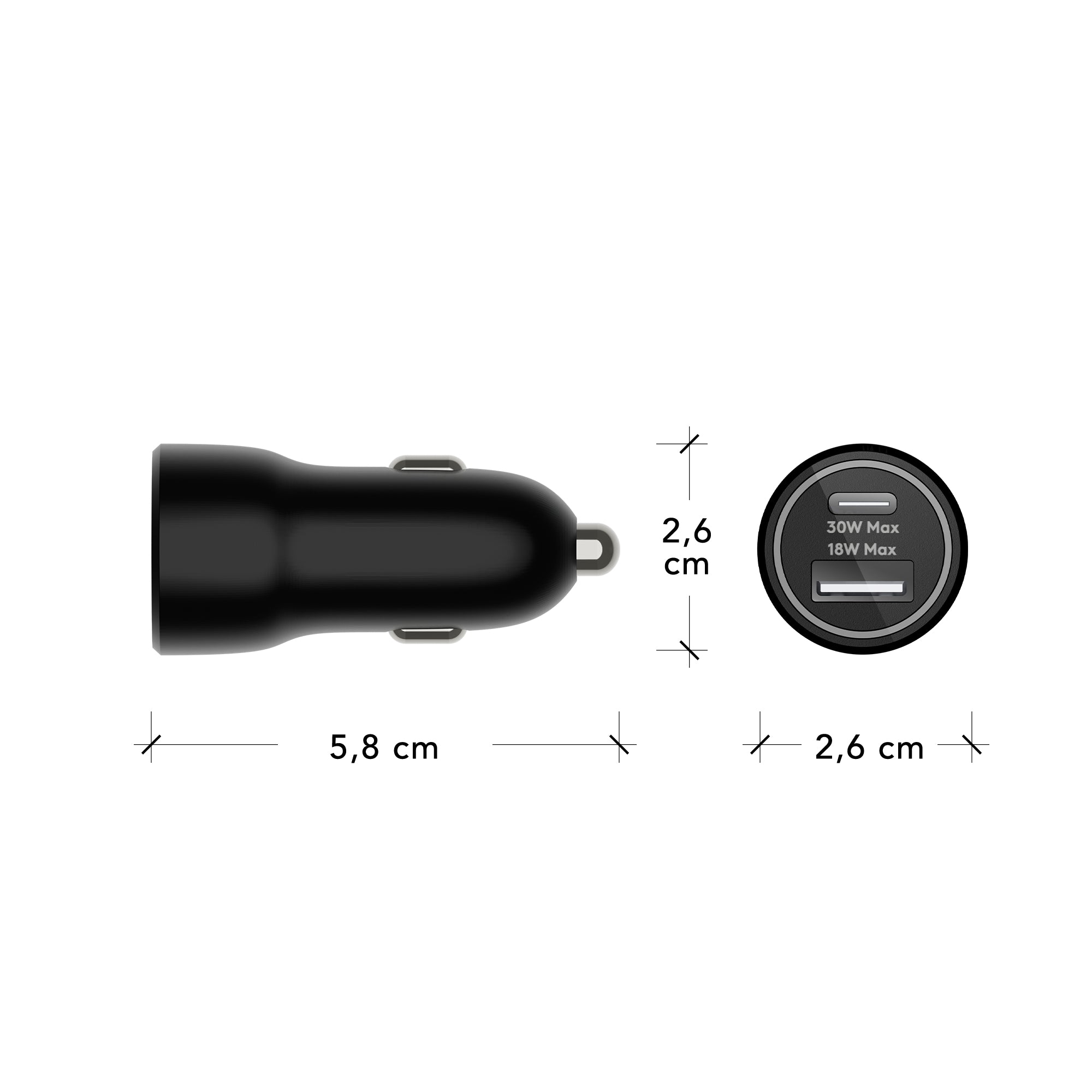rechargeCarChargerUSBC30W+USBA18WBLK