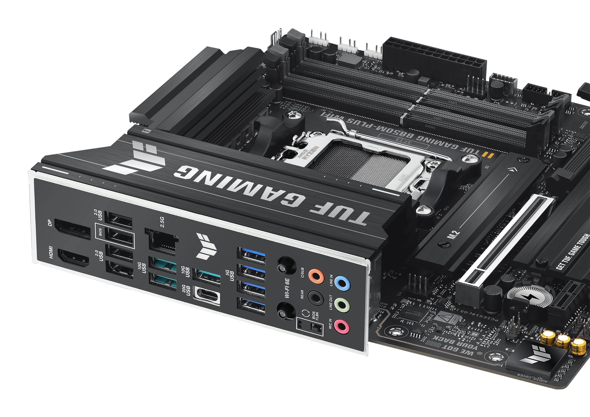 ASUS TUF GAMING B850M-PLUS WIFI AM5 DDR5 micro ATX MB 1xHDMI 1xDP 3xM.2 4xSATA