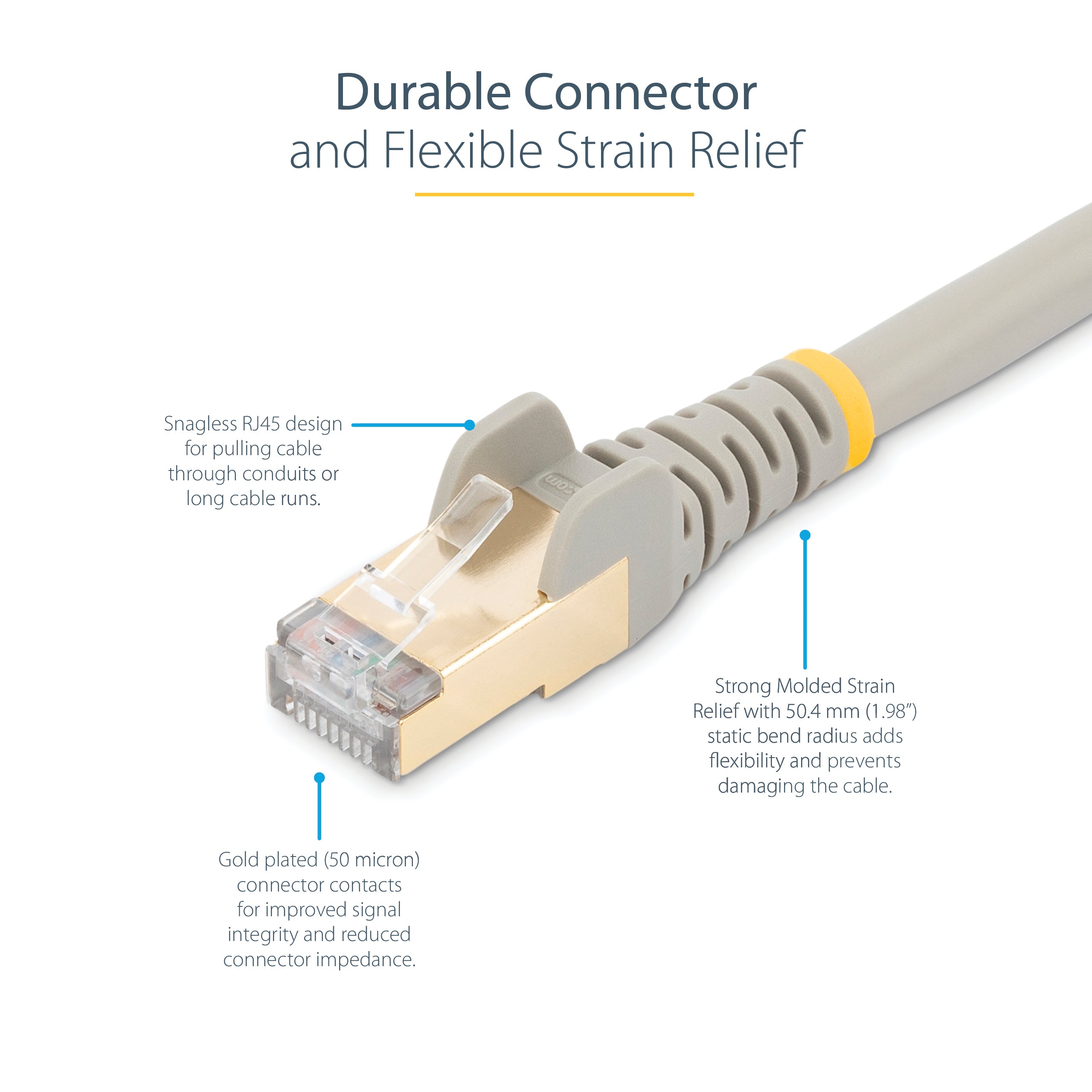 Cable - Grey CAT6a Ethernet Cable 7m