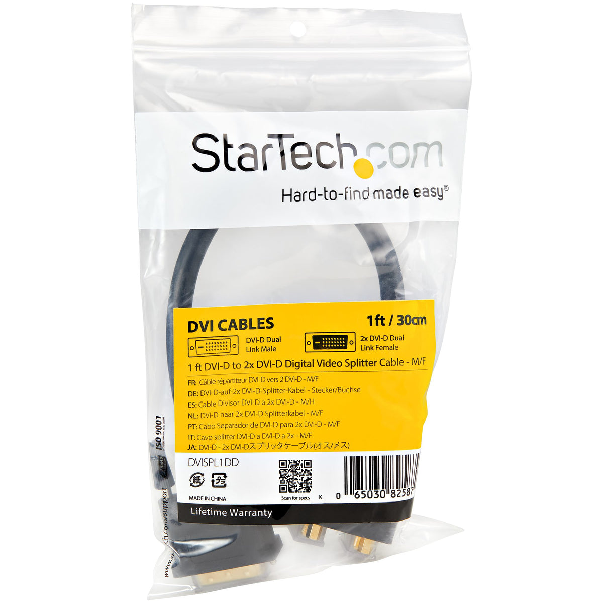 1ft DVI to 2x DVI Video Splitter Cable