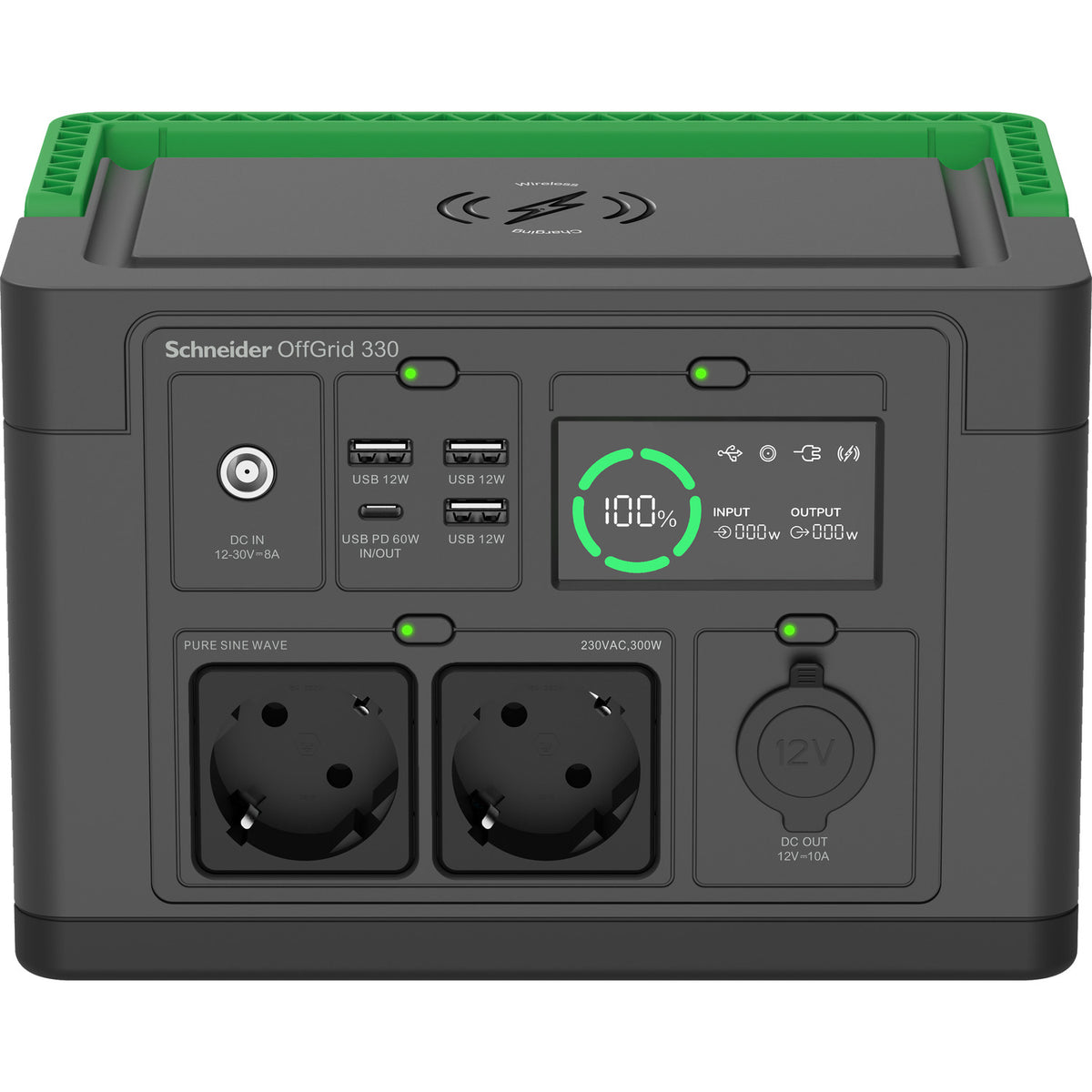 APC Schneider OffGrid Portable Power Station 330 332Wh Lithium-ion 2 Schuko Sinewave