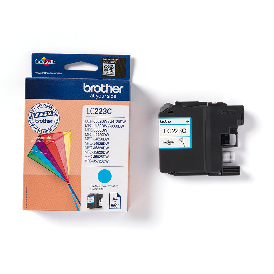 BROTHER LC-223 cartouche d encre cyan capacité standard 550 pages pack de 1