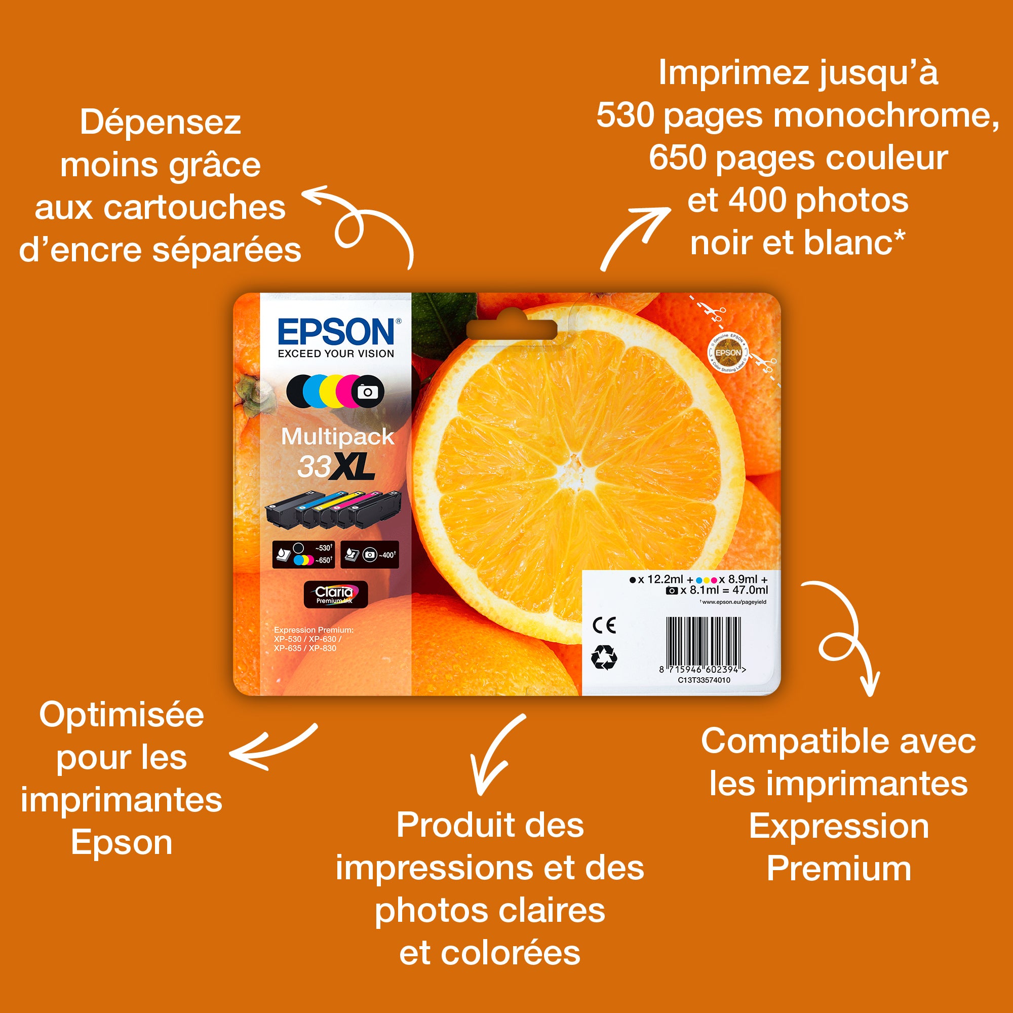 Ink/33XL Oranges 8.1ml PBK SEC