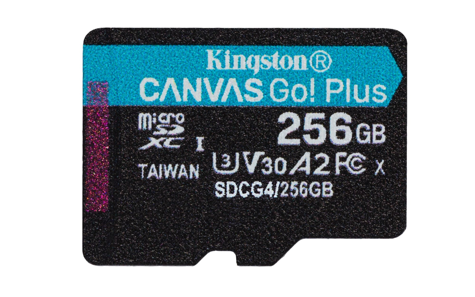 KINGSTON 256Go microSDXC Canvas Go Plus Gen4 200R A2 U3 Single Pack w/o ADP