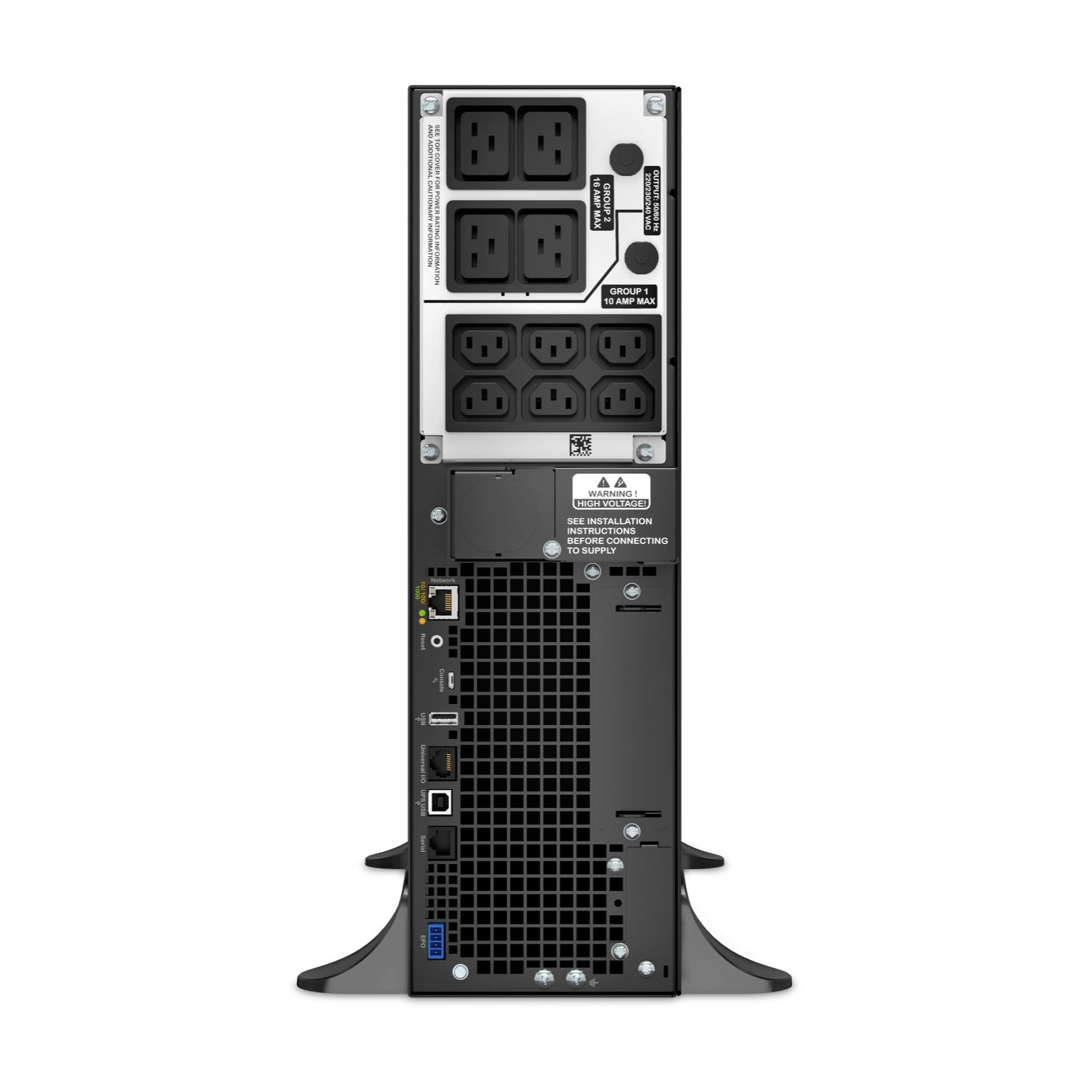 APC Smart-UPS SRT 5000VA UPS Rack AC 230V 4500Watt 5000VA Ethernet 10/100 USB output connectors 12 3U BK