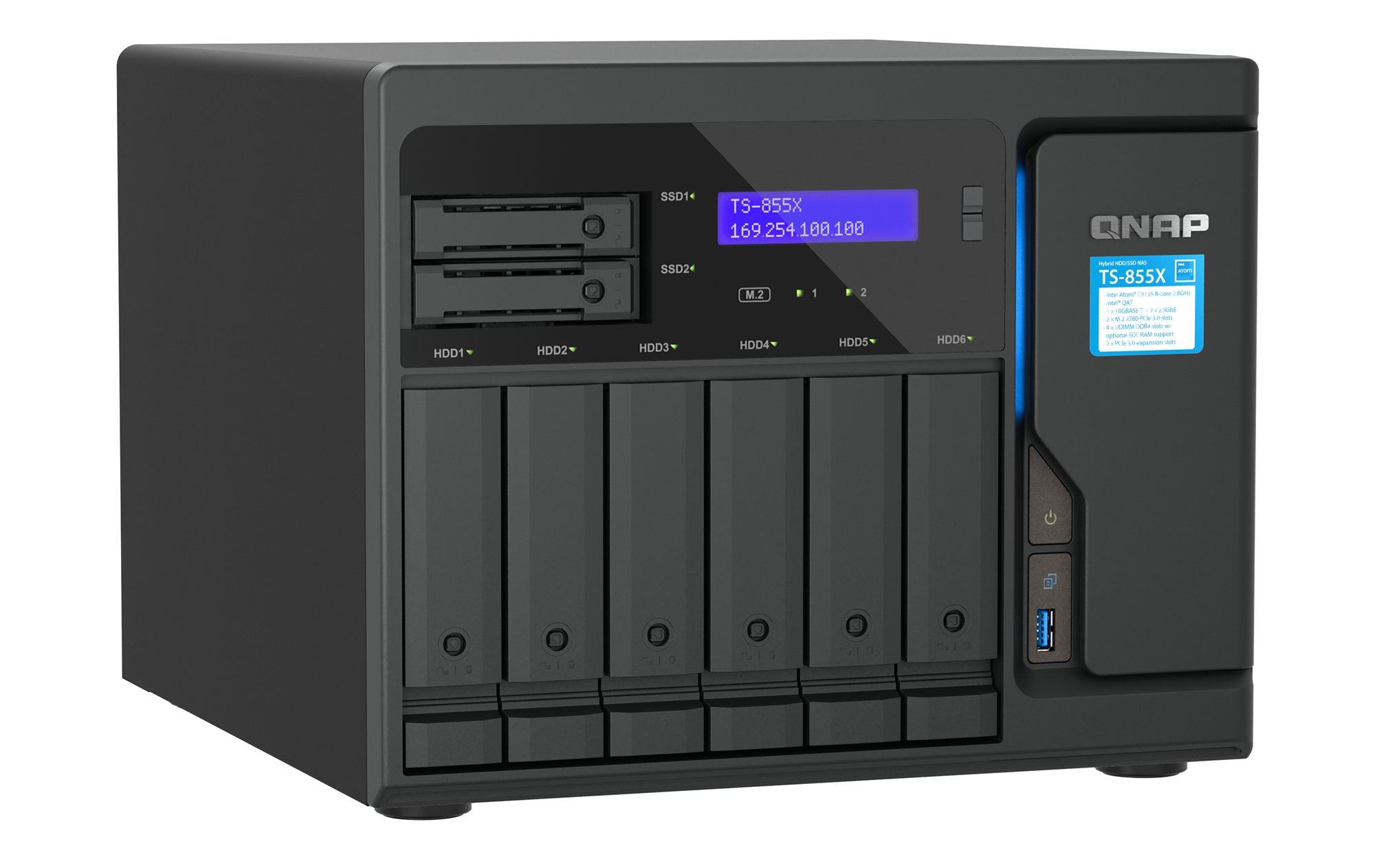 8-Bay NAS Intel Atom C5125 8GB RAM