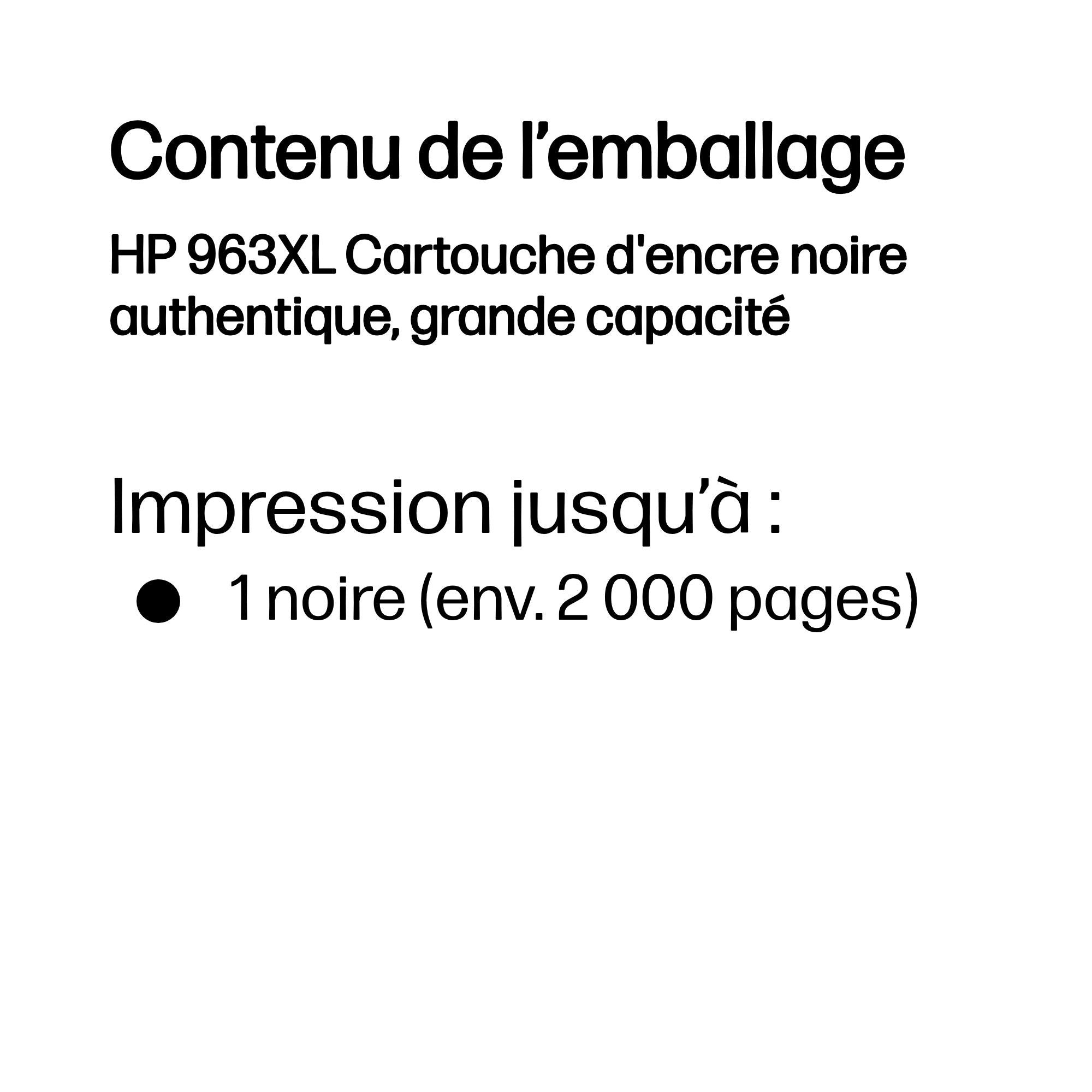 HP 963XL High Yield Black Ink