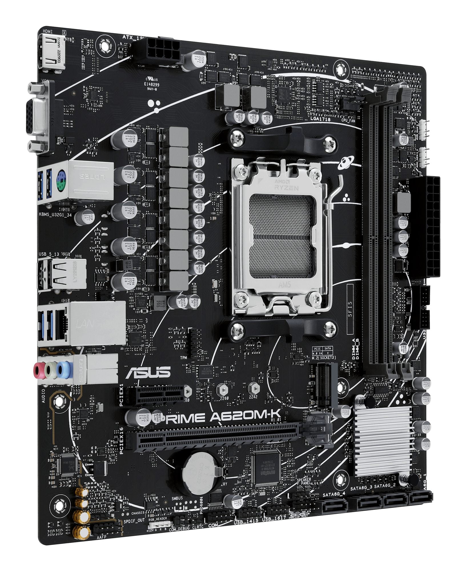 ASUS PRIME A620M-K AMD A620 Emplacement AM5 micro ATX