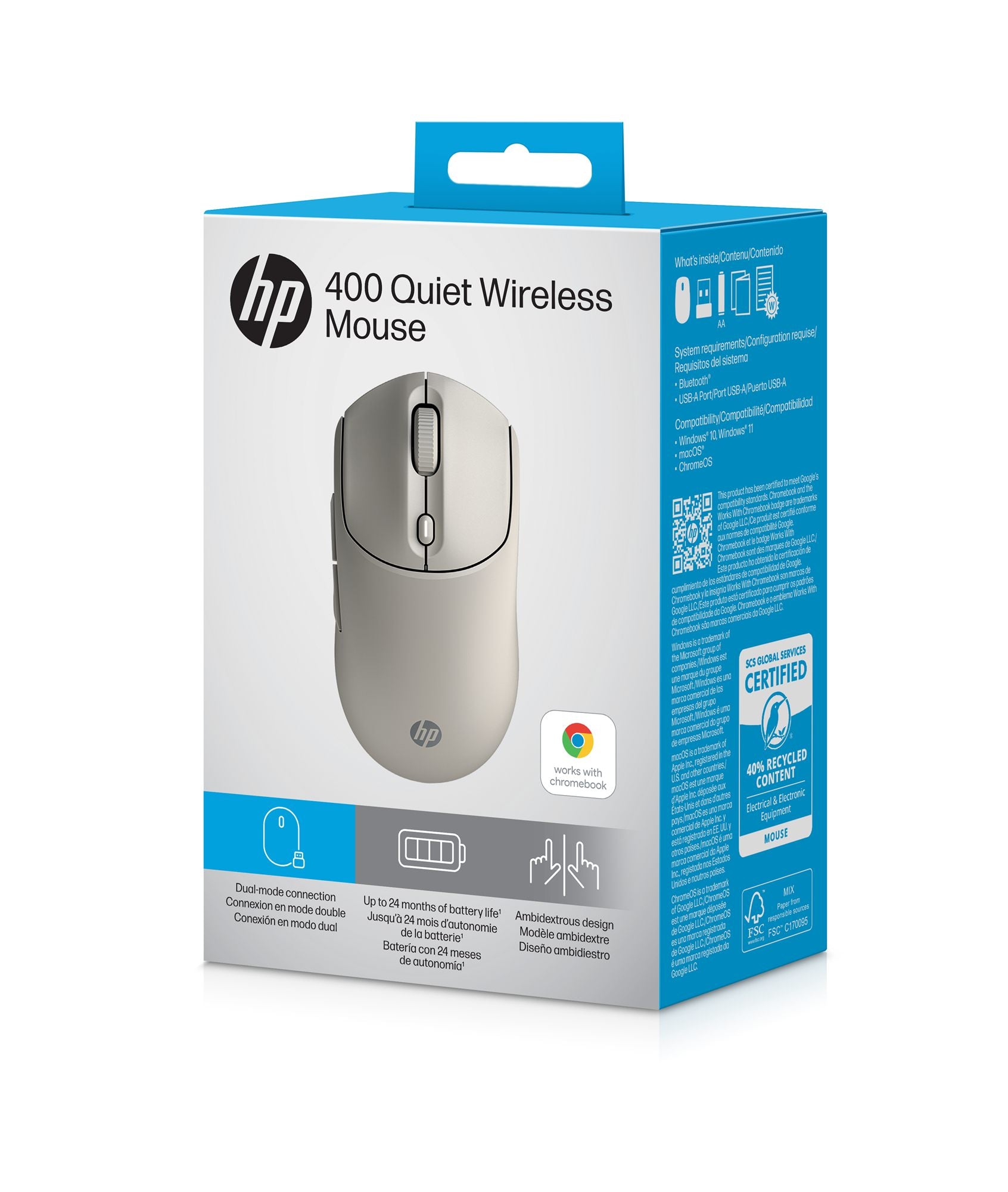 HP 400 Quiet Maple Wireless Mouse EURO