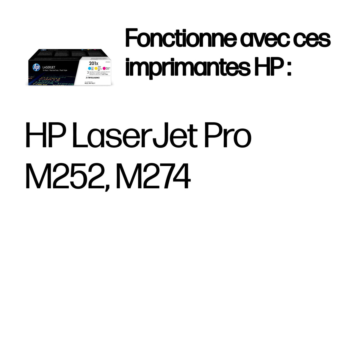HP 201X oiginal LaserJet Toner cartridge CF253XM Cyan/Magenta/Yellow High Yield 3-pack