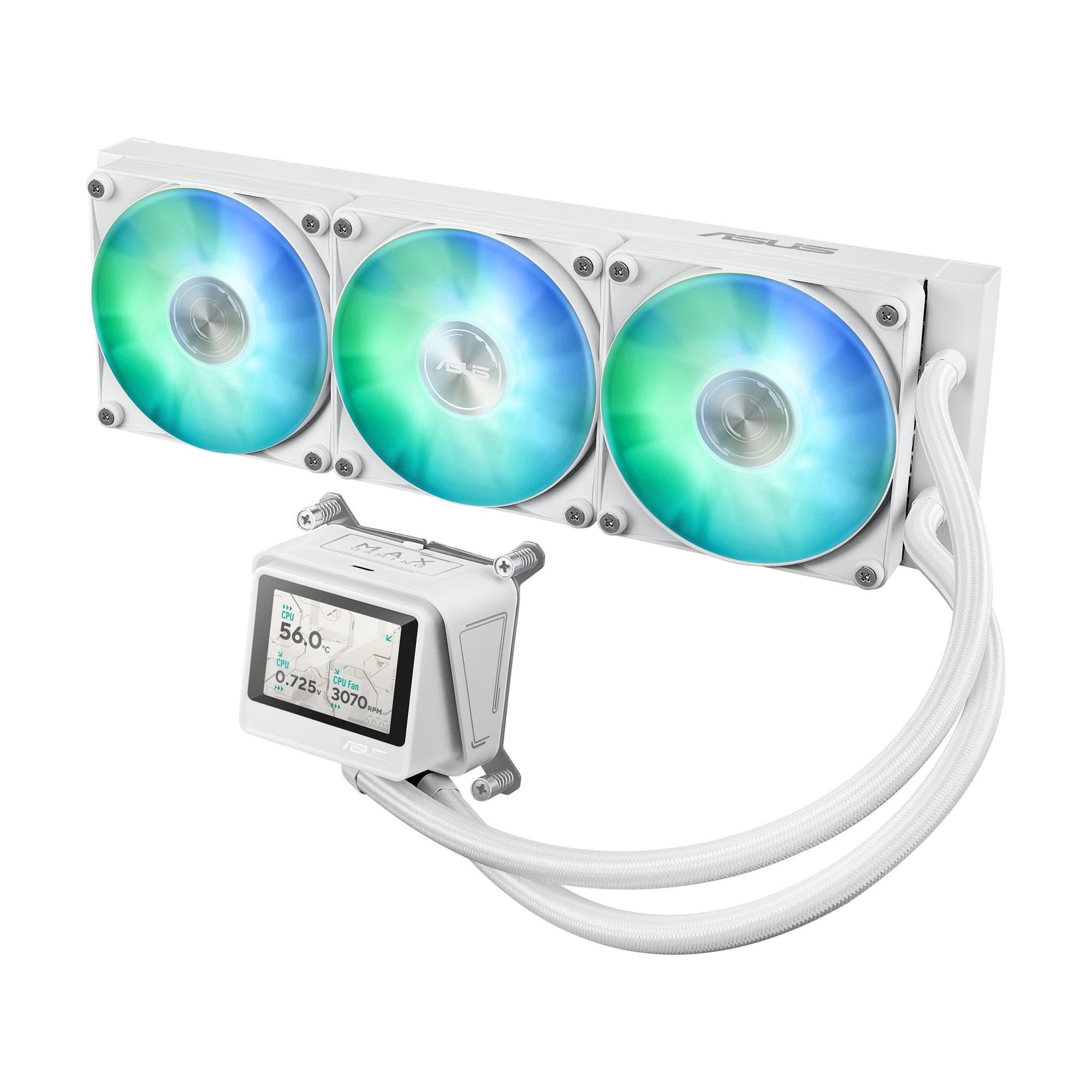ASUS MAX GAMING LC 360 ARGB LCD WHT all-in-one liquid CPU cooler