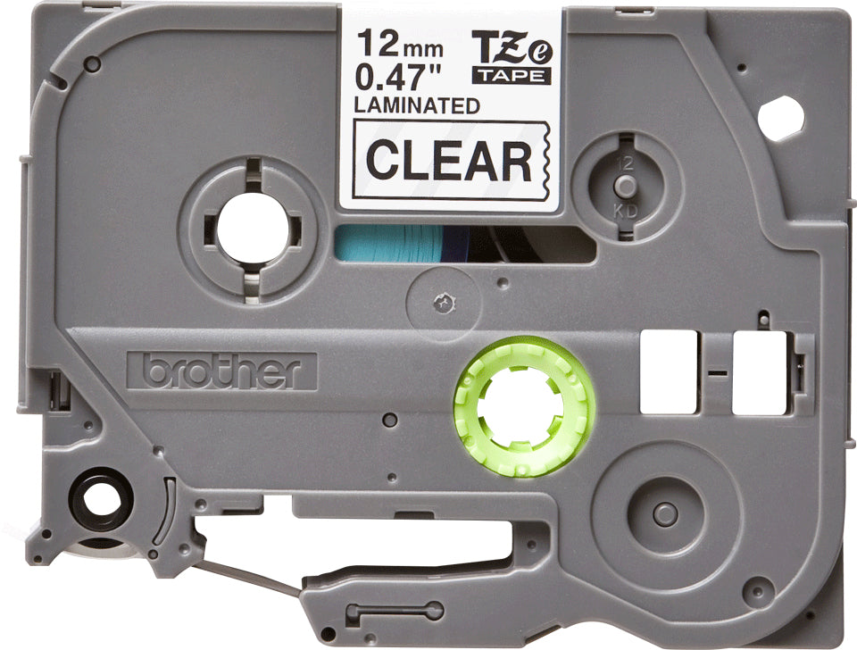 Tape/12mm black on clear f P-Touch TZE