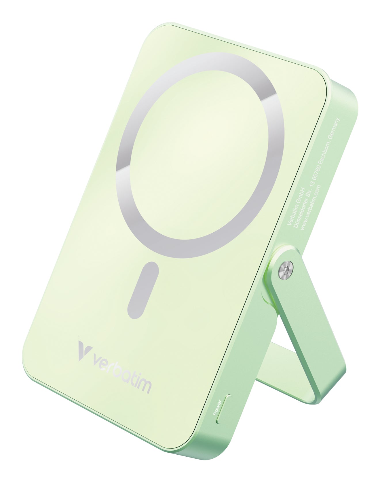 VERBATIM CHARGE N GO POWER BANK WITH STAND MAGNETIC WIRELESS 10000MAH - GREEN WCF (P)