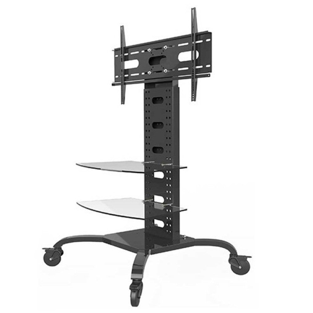 "Techly ICA-TR8 Support TV mobile 32-70"" jusqu'a 40kg réglable 2 étageres"
