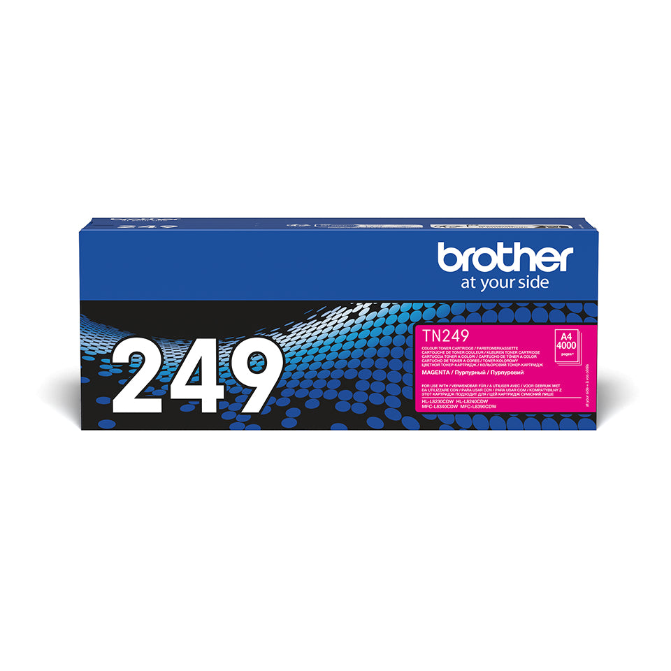 BROTHER TN-249M Magenta Toner Cartridge Prints 4.000 pages