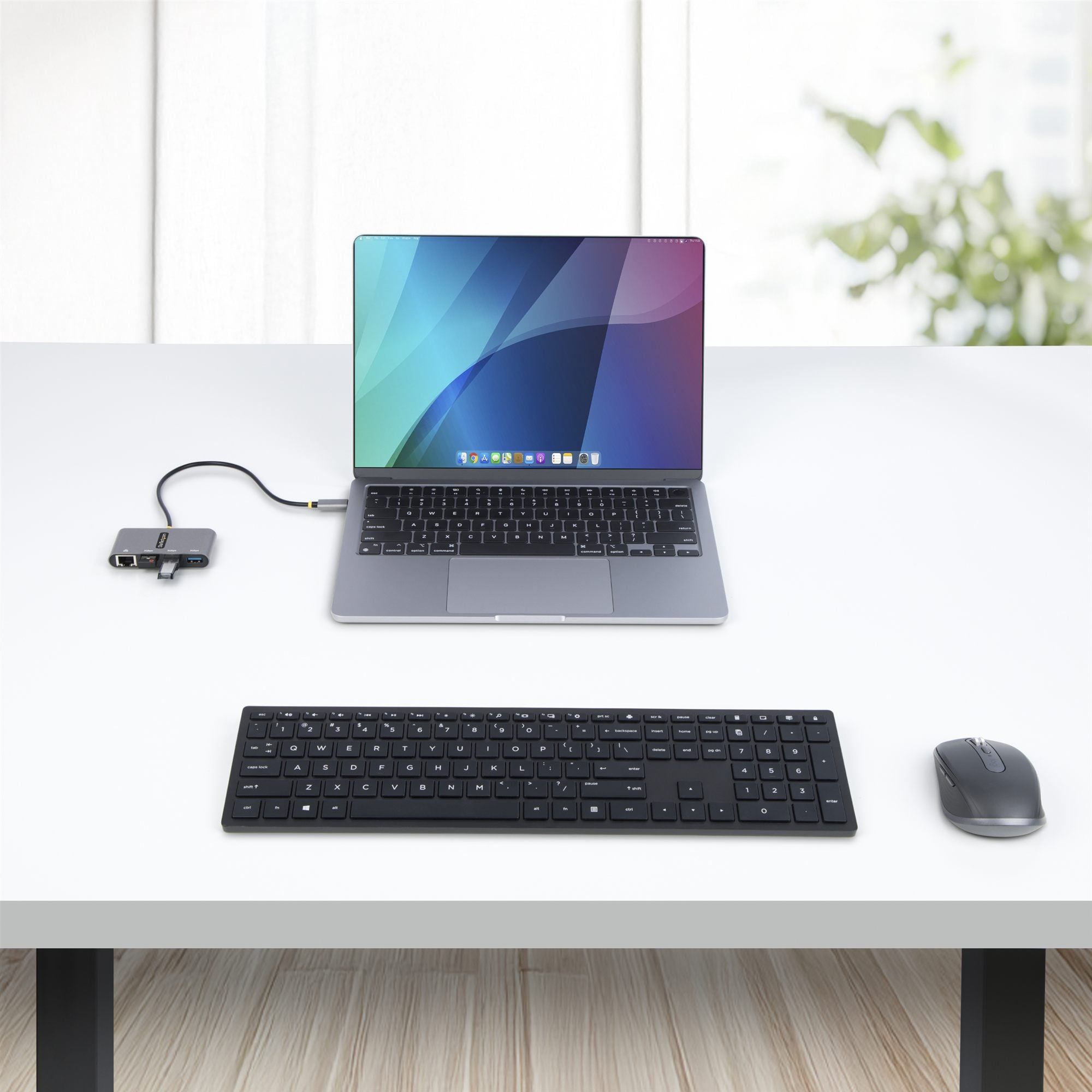 3-Port USB-C Hub with Ethernet Portable