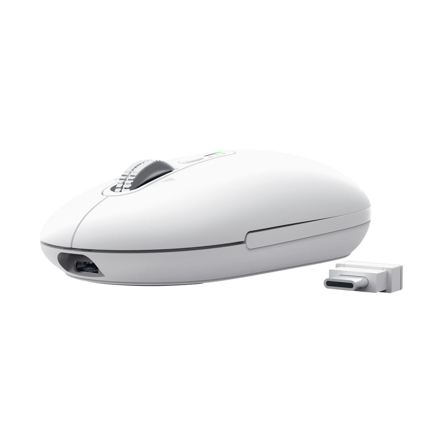 TRUST Souris sans fil SERON hyperscroll multi-connexion rechargeable blanc