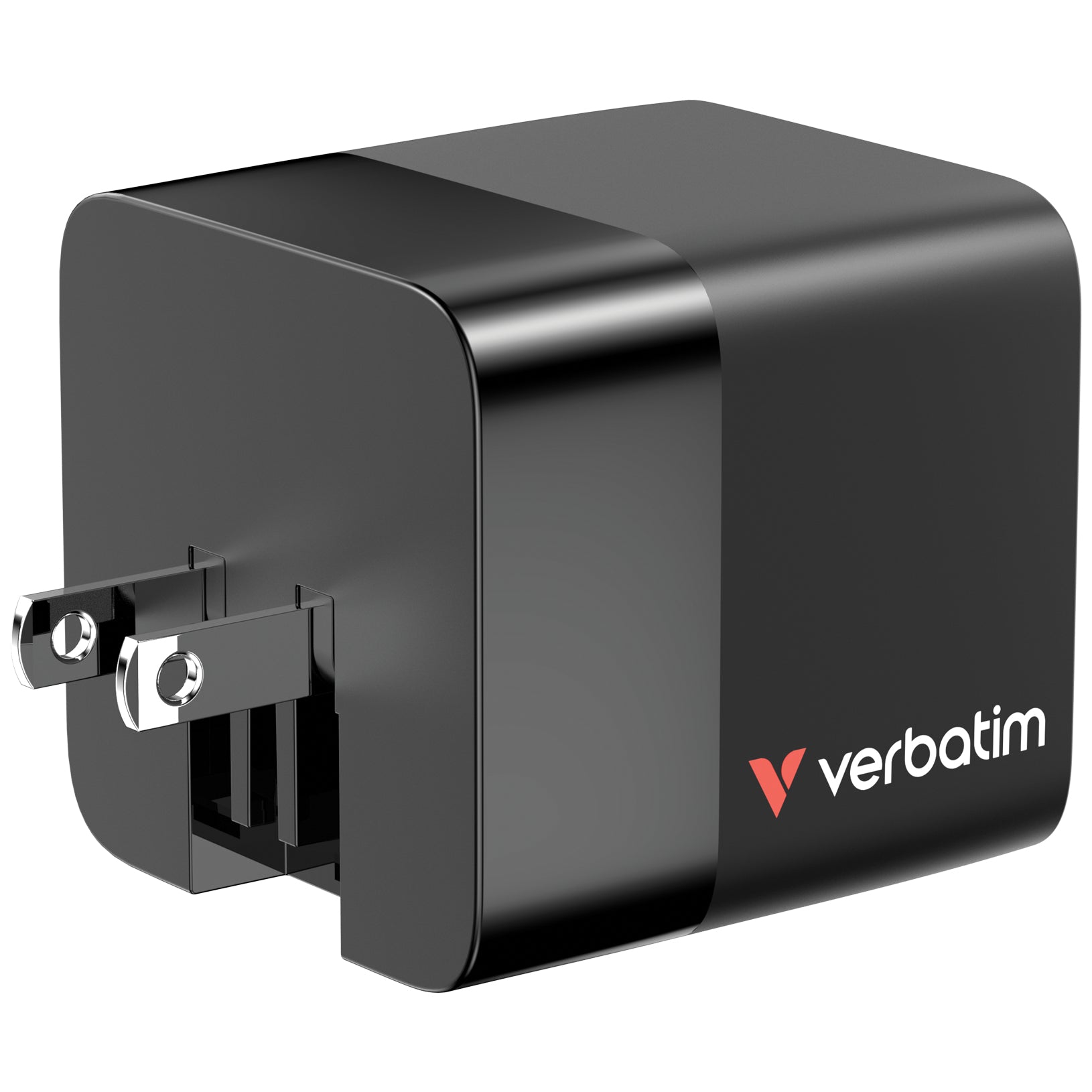 VERBATIM GAN CHARGER 65W 2 PORT RETR CABLE US/EU/UK ADP WCF (P)